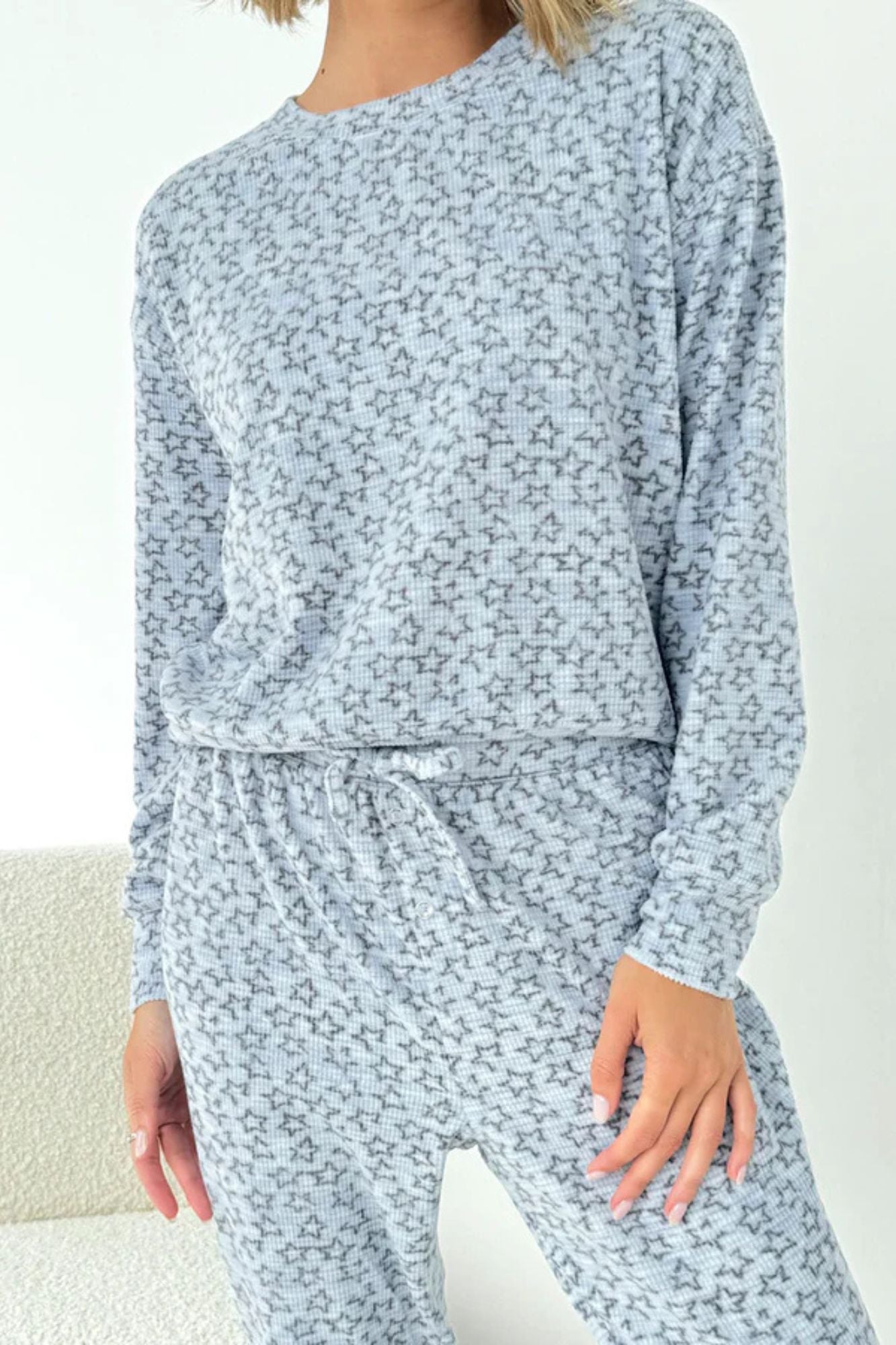 Outline Stars Marna Waffle PJ Set