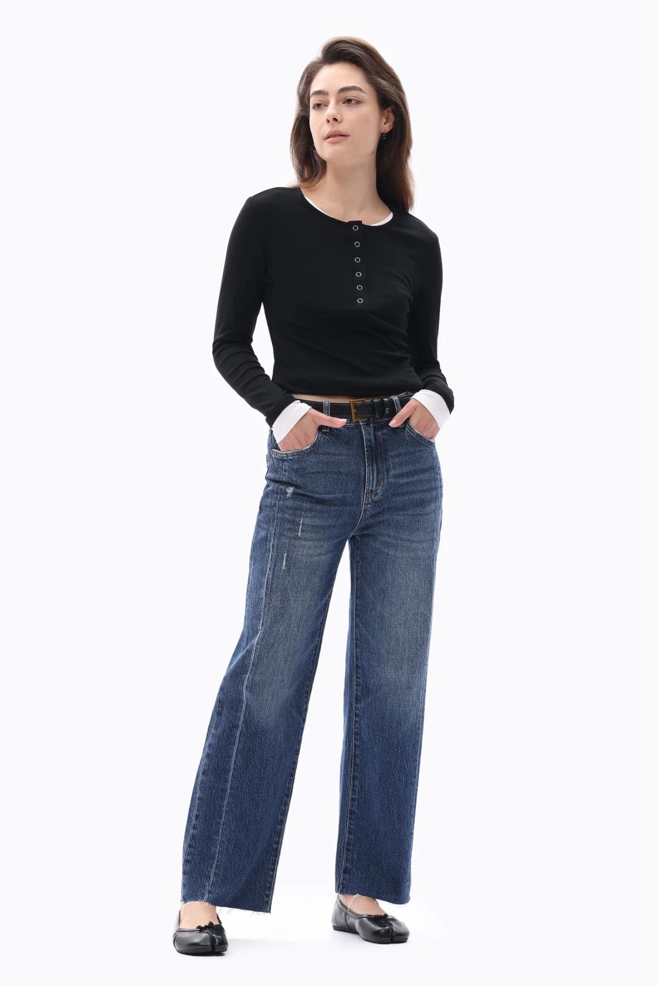 High Rise Straight Leg Jean
