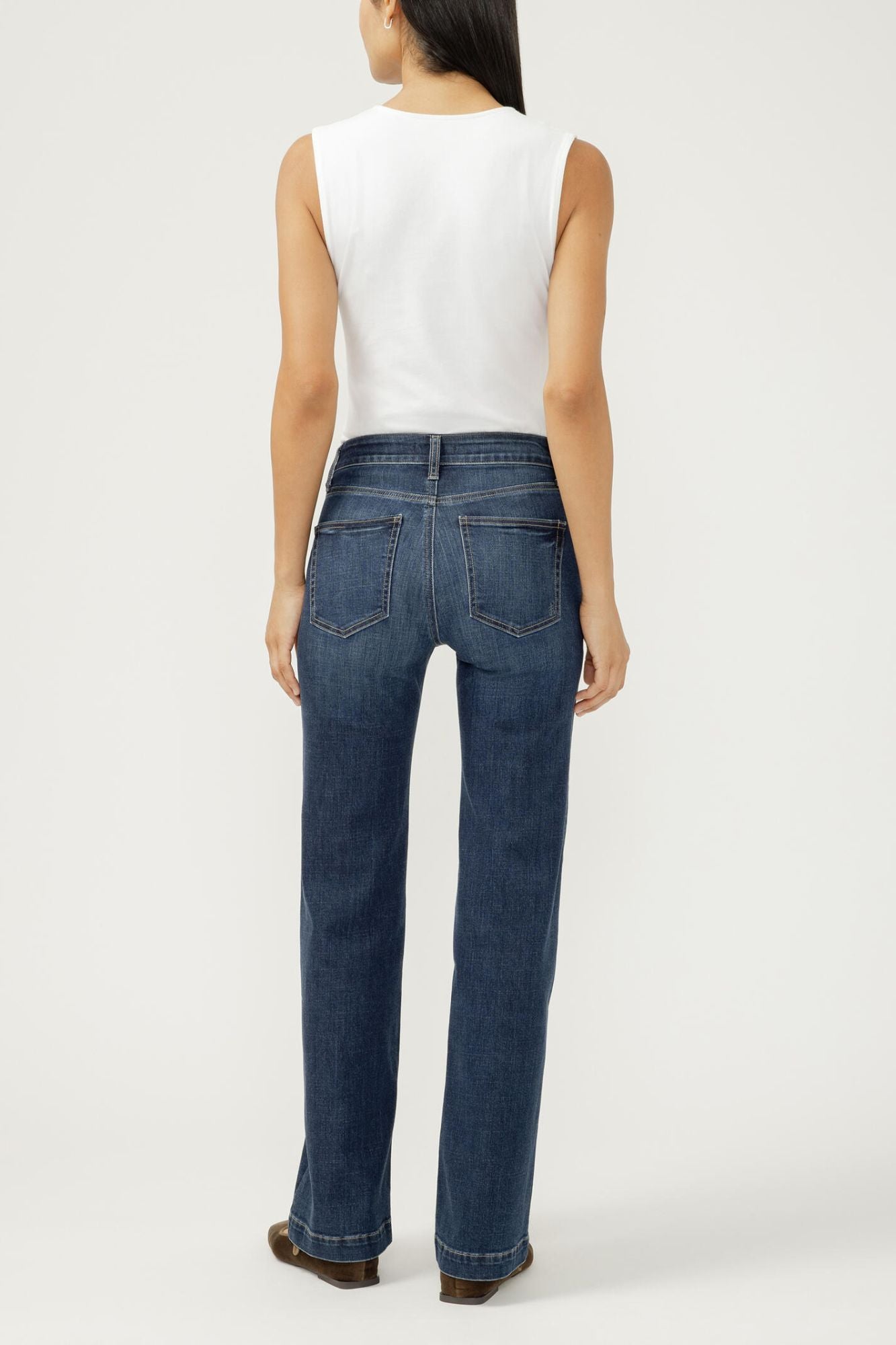 Avery High Rise Trouser Leg Jeans L 31