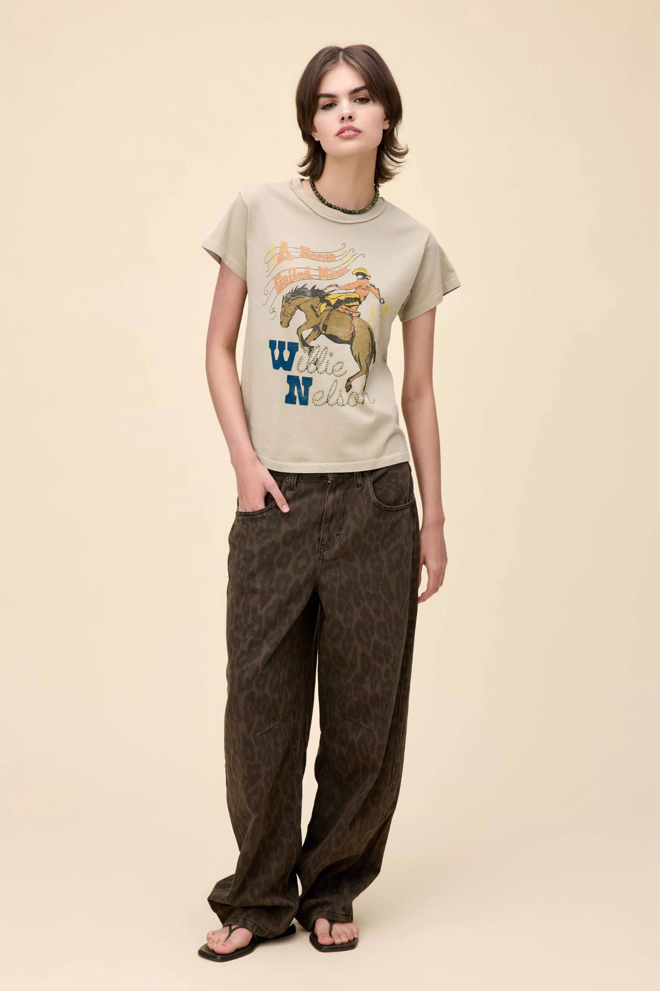 Willie Nelson Horse Called Music Reverse GF Tee