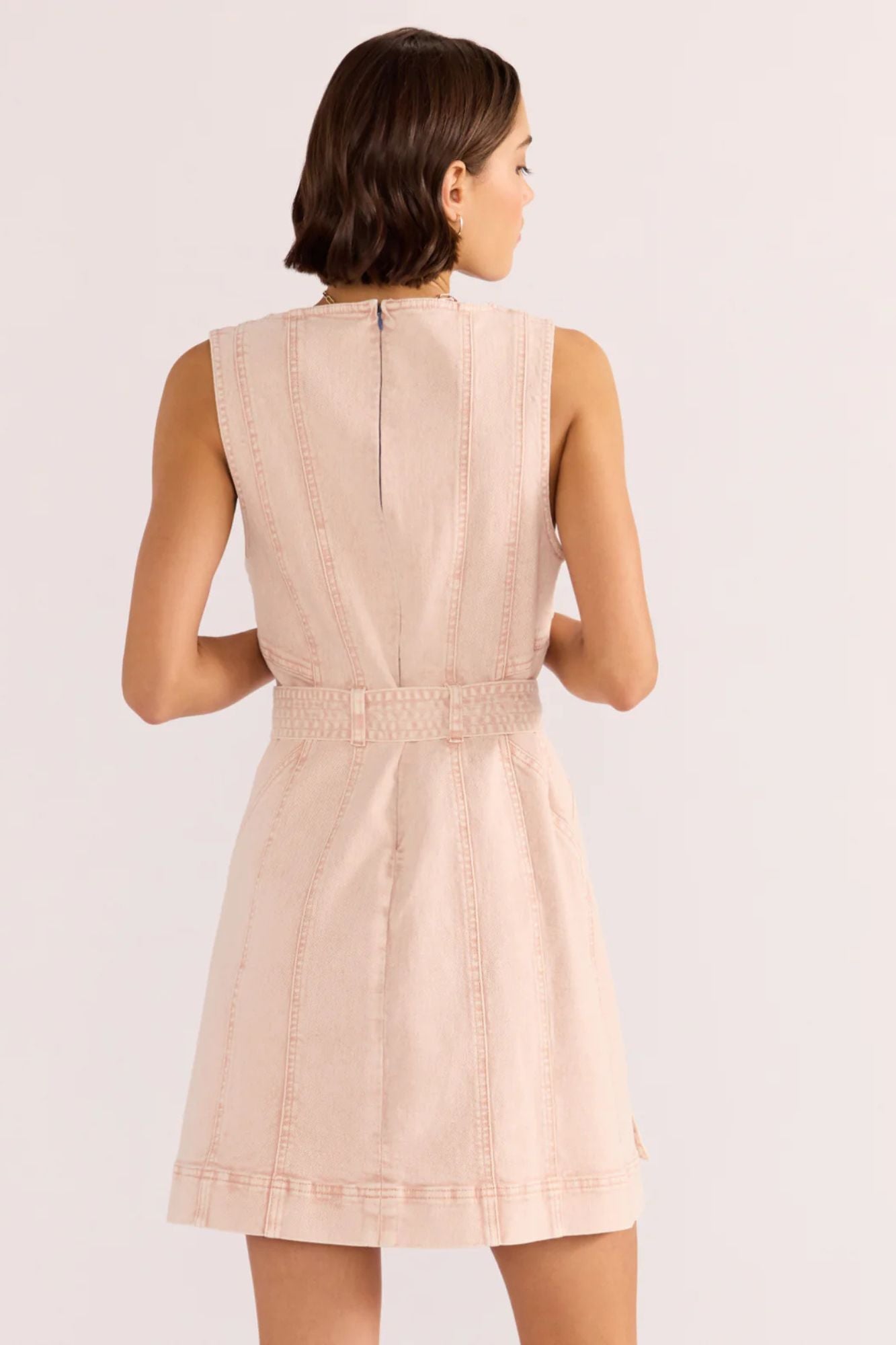 Dahlia Denim Panel Mini Dress