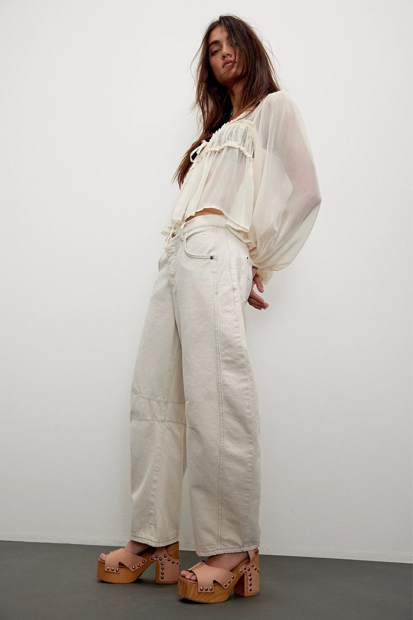 Good Luck Mid Rise Barrel Jean