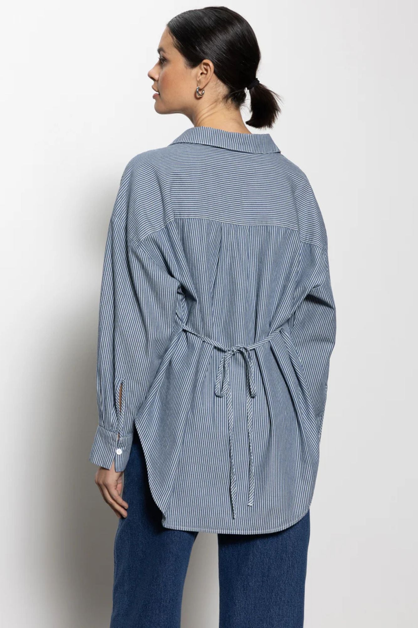 Boyfriend Tie Back Shirt