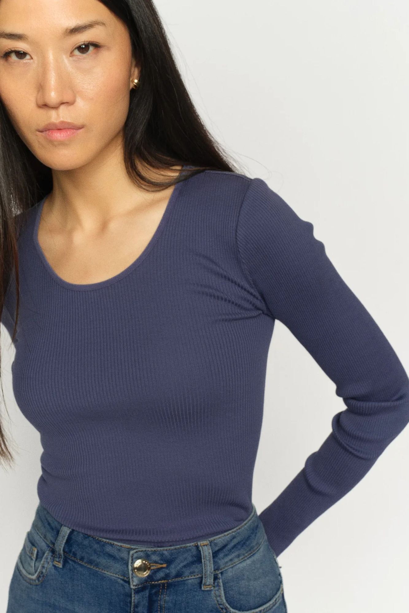 Elaine Seamless Silk Long Sleeve Tee