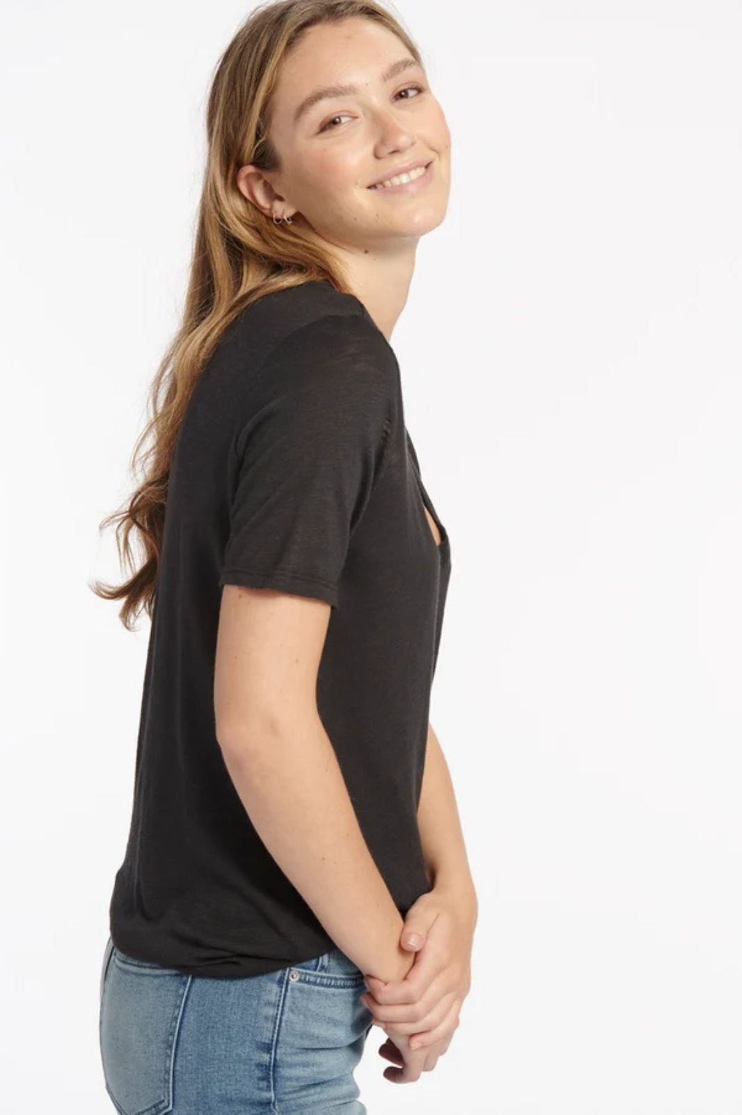 Everly Slub V-Neck Tee