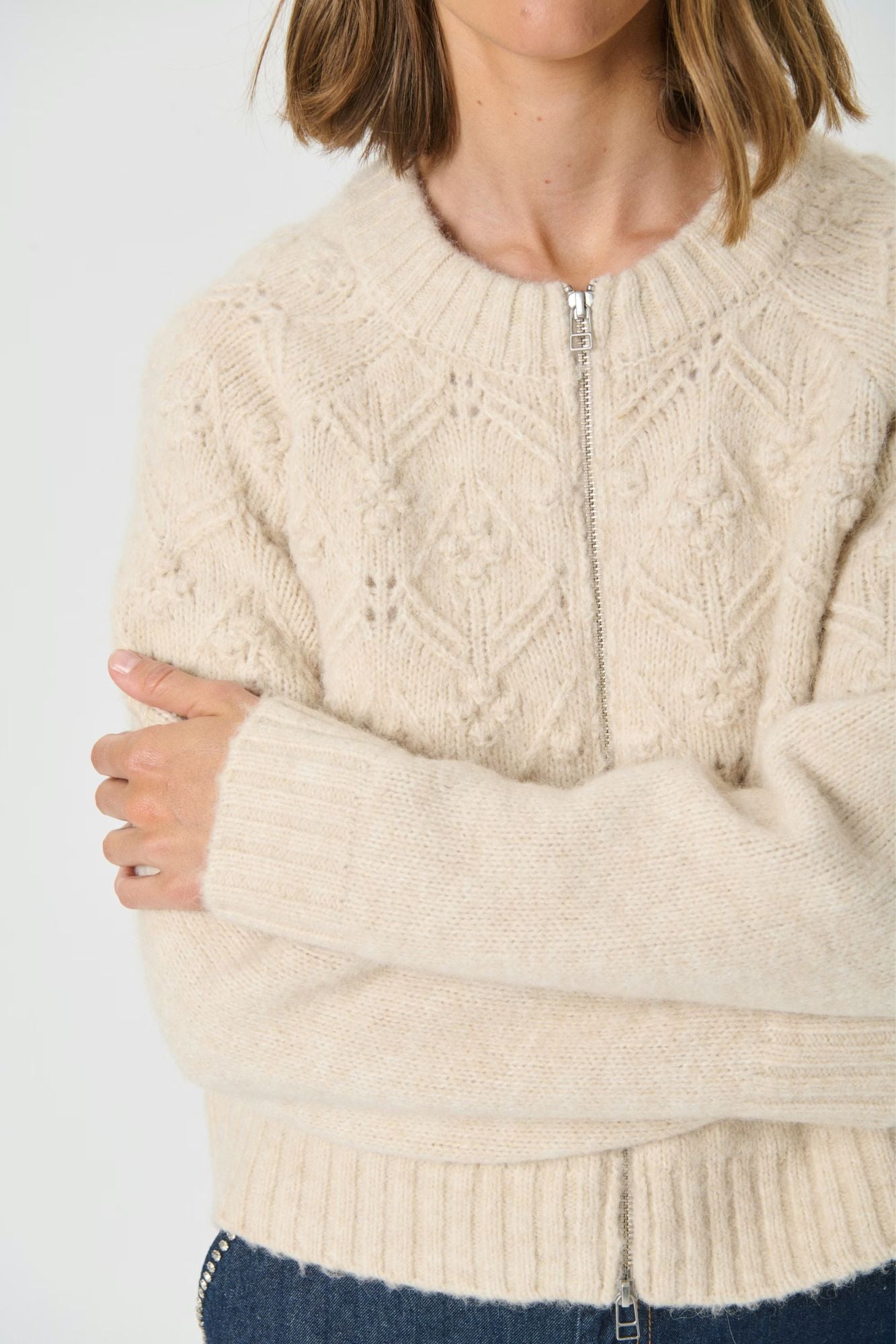 Vernie Zip Cardigan