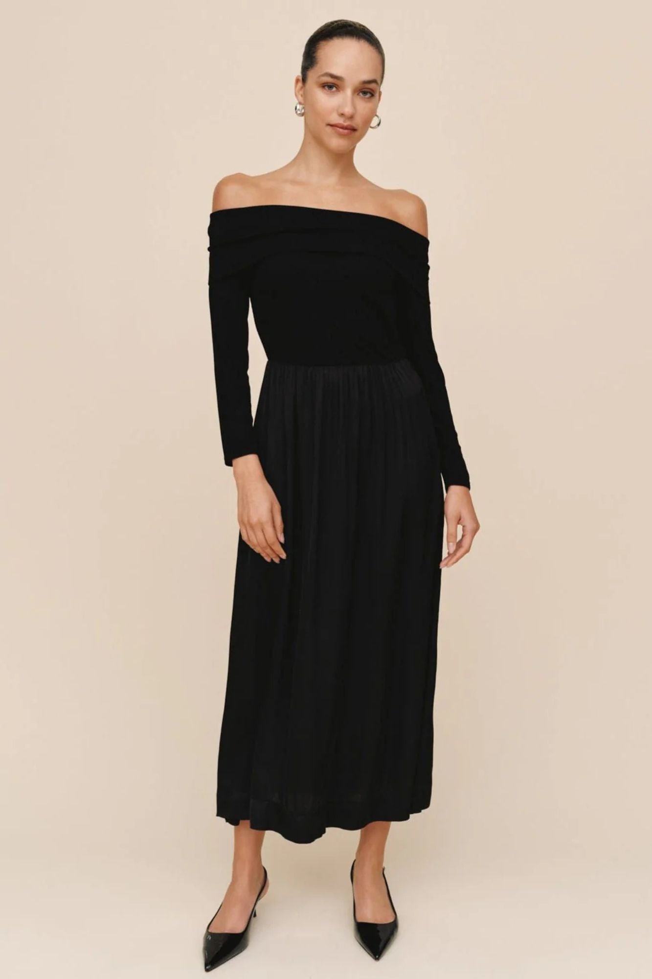 Bracelet Length Off Shoulder Dress