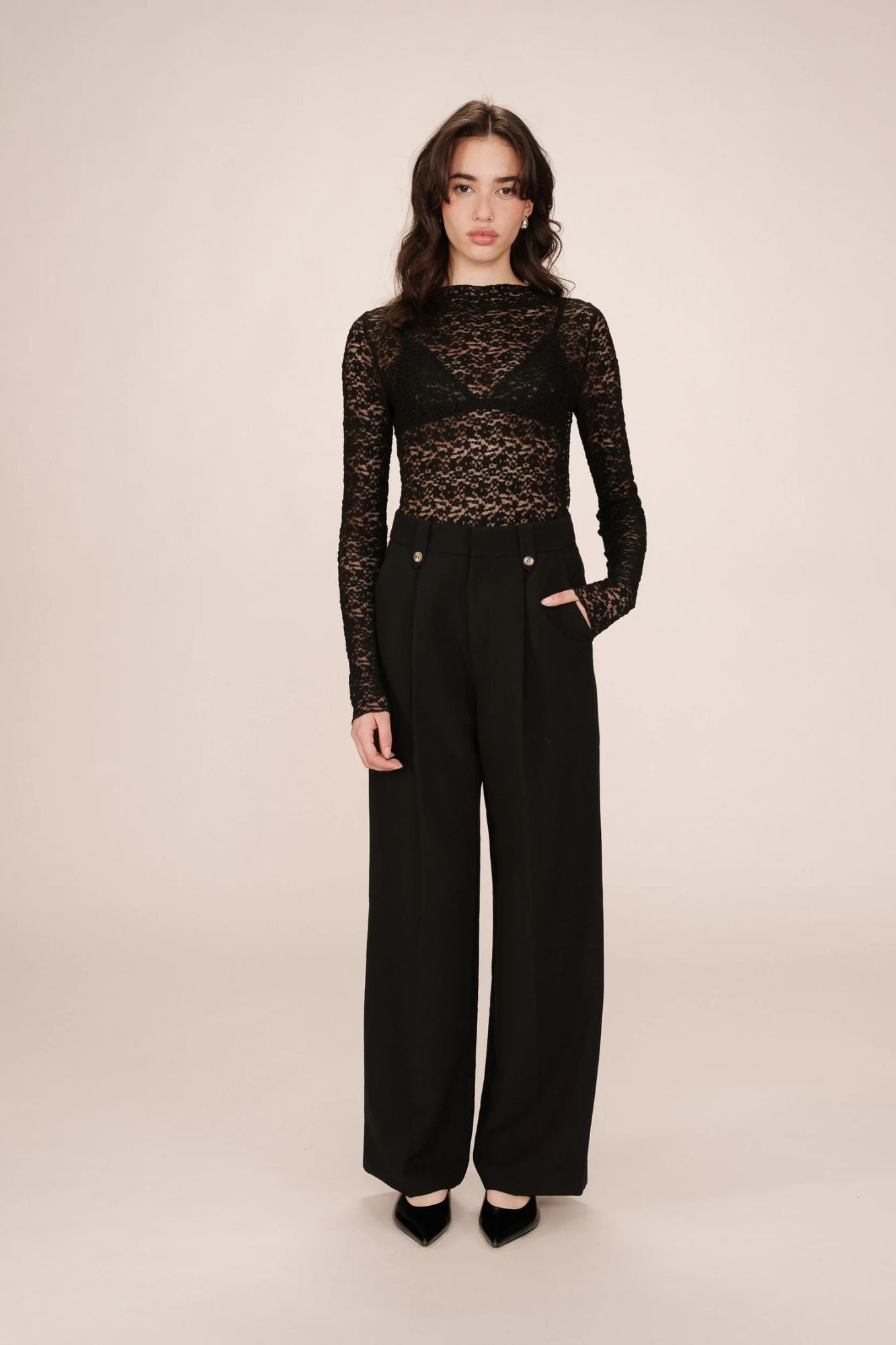 Shady Stretch Lace T-shirt