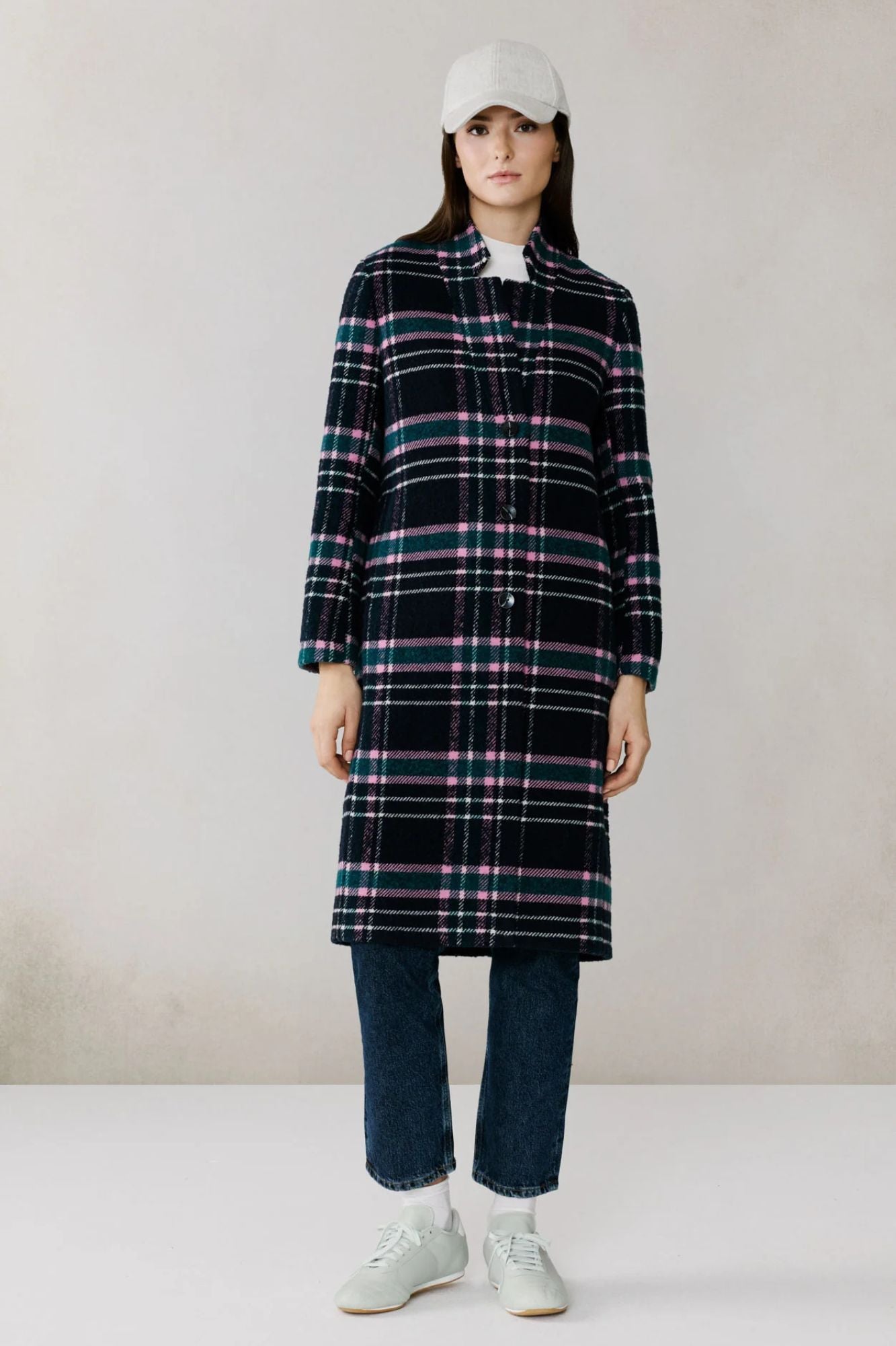 Diane Plaid Midi Coat