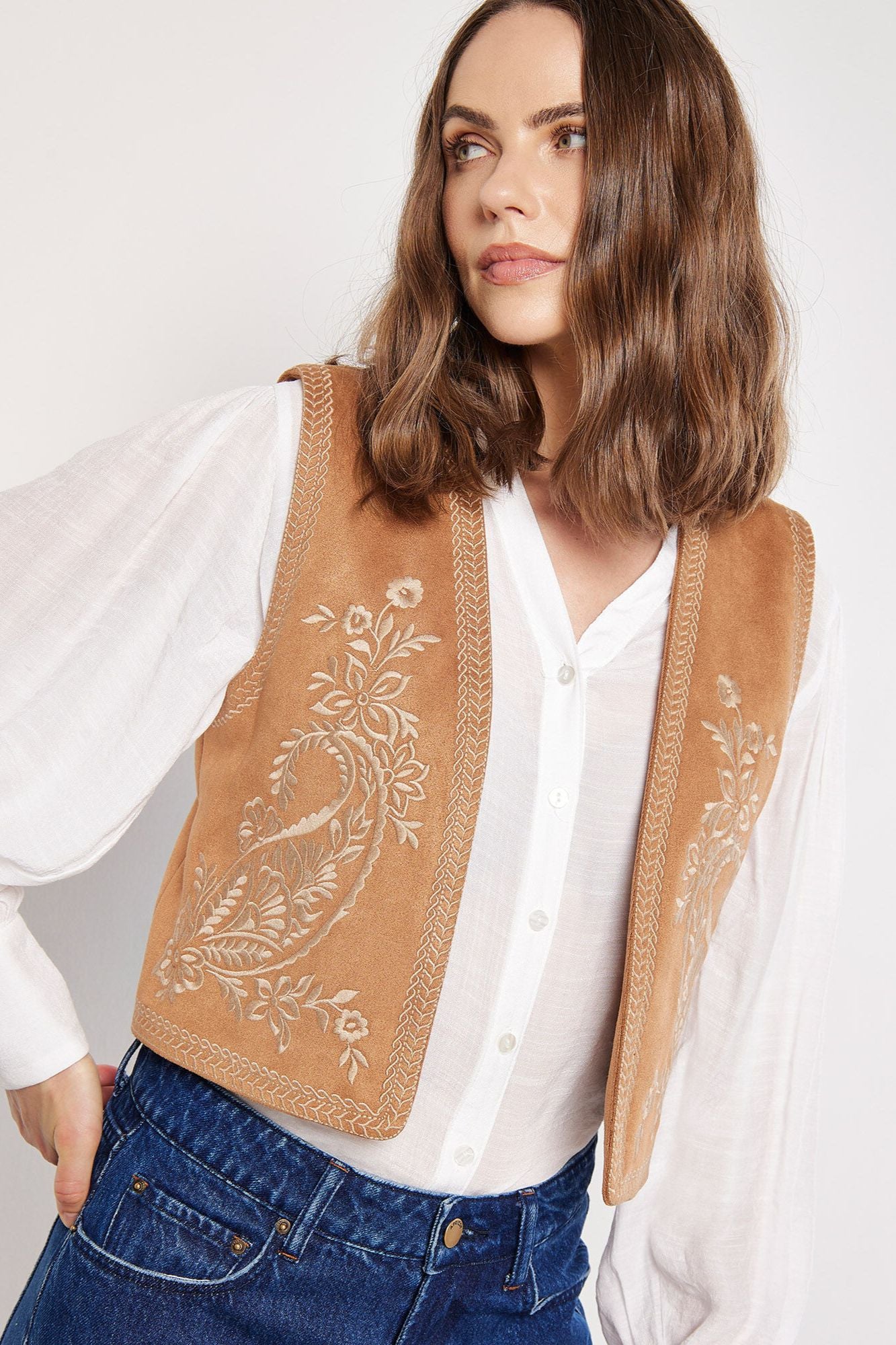 Paisley Suedette Vest