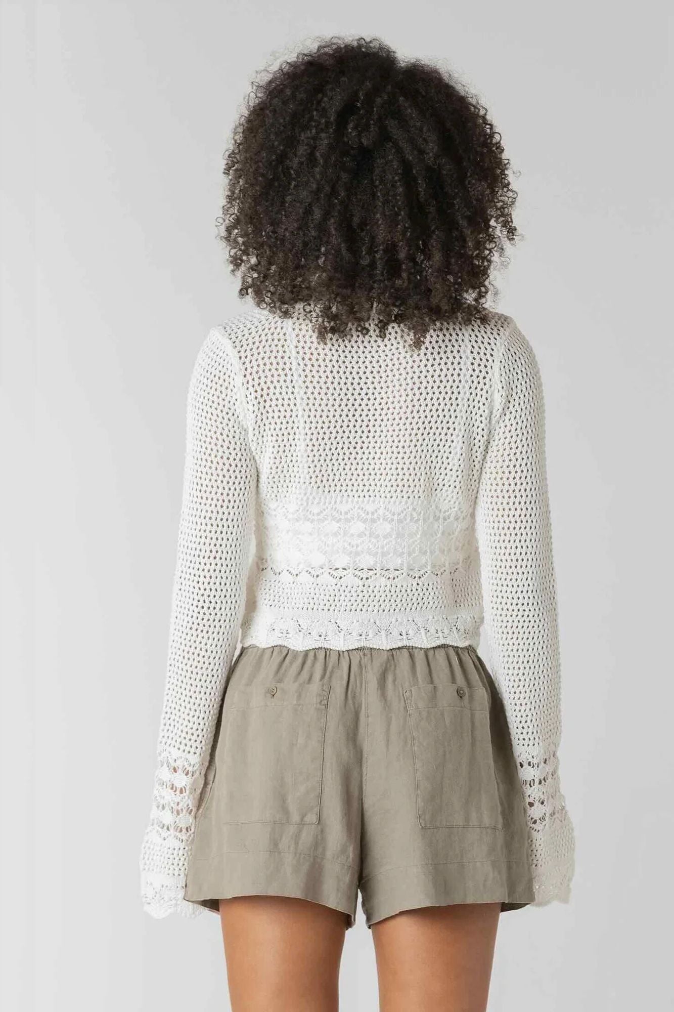 Tie Front Crochet Cardigan