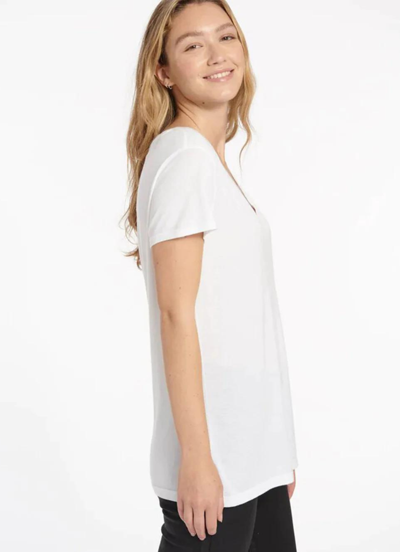 T-shirt en jersey à col en V Sirene