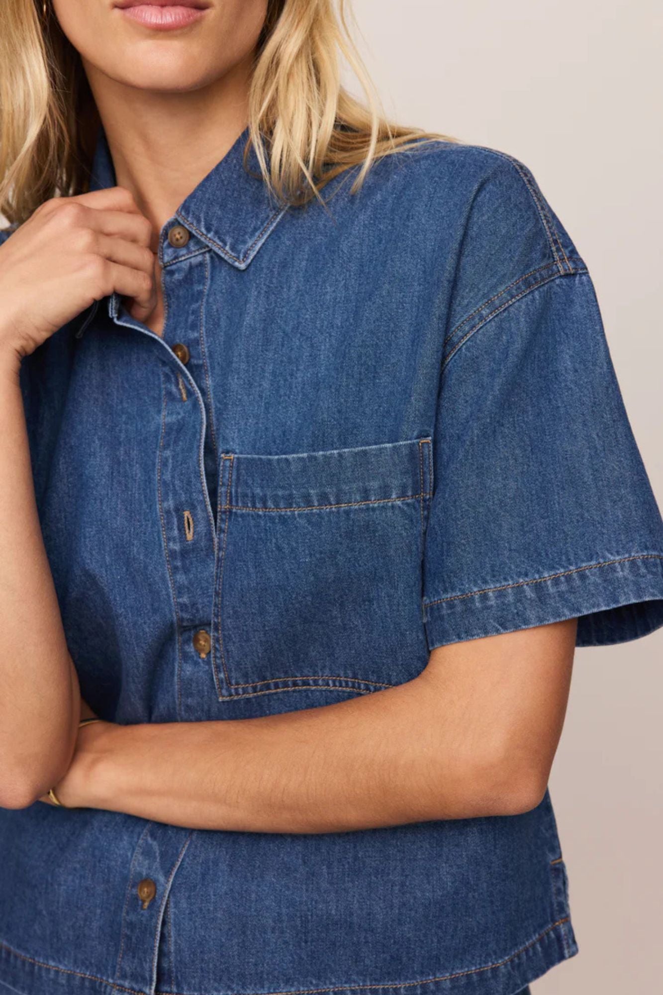 Everyday Denim Button Up