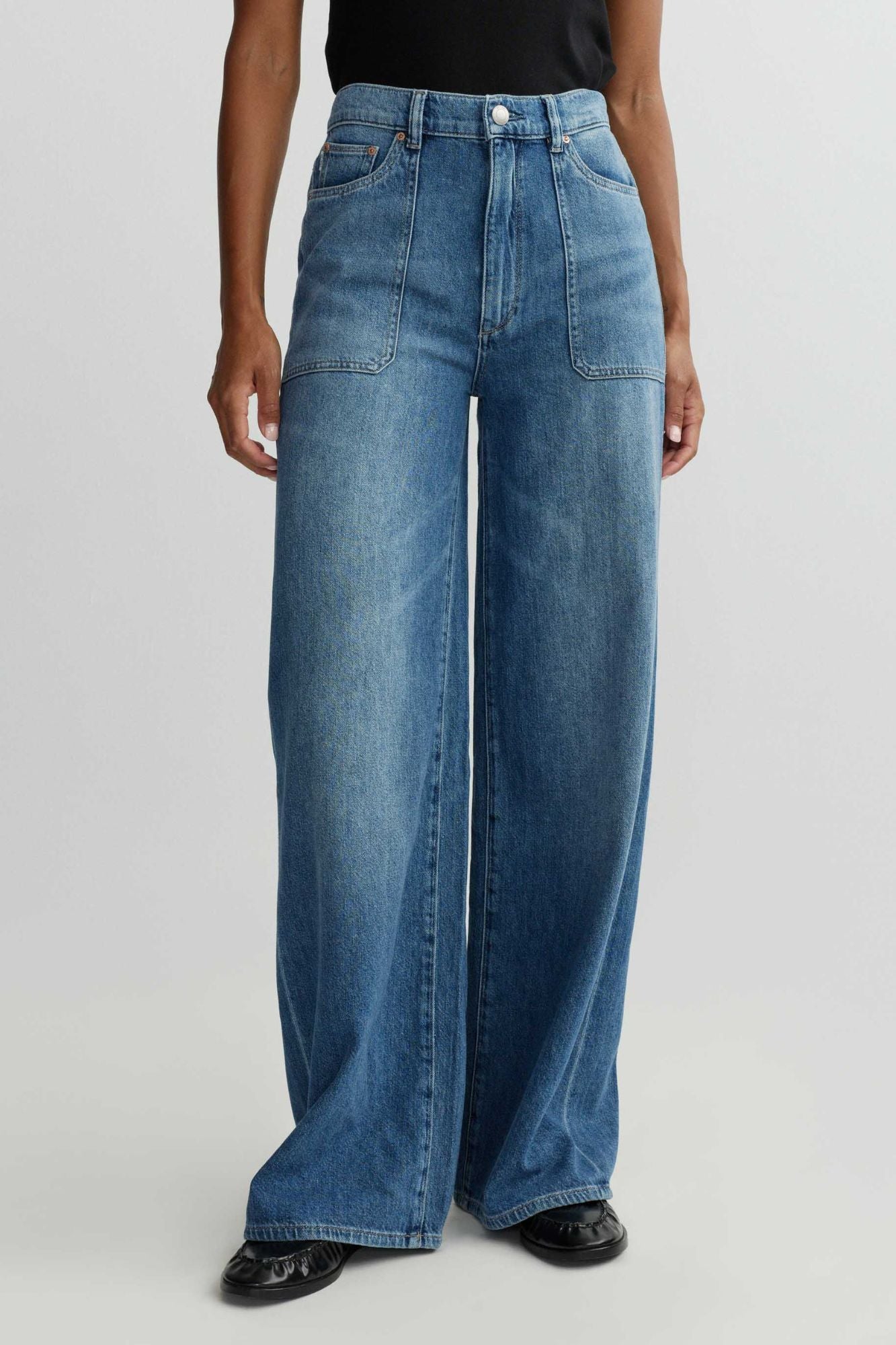 Hepburn Wide Leg High Rise Jeans