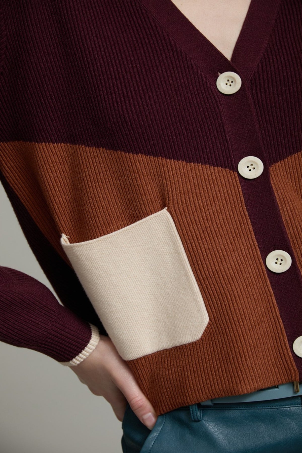 Block Colour Knit Jacket