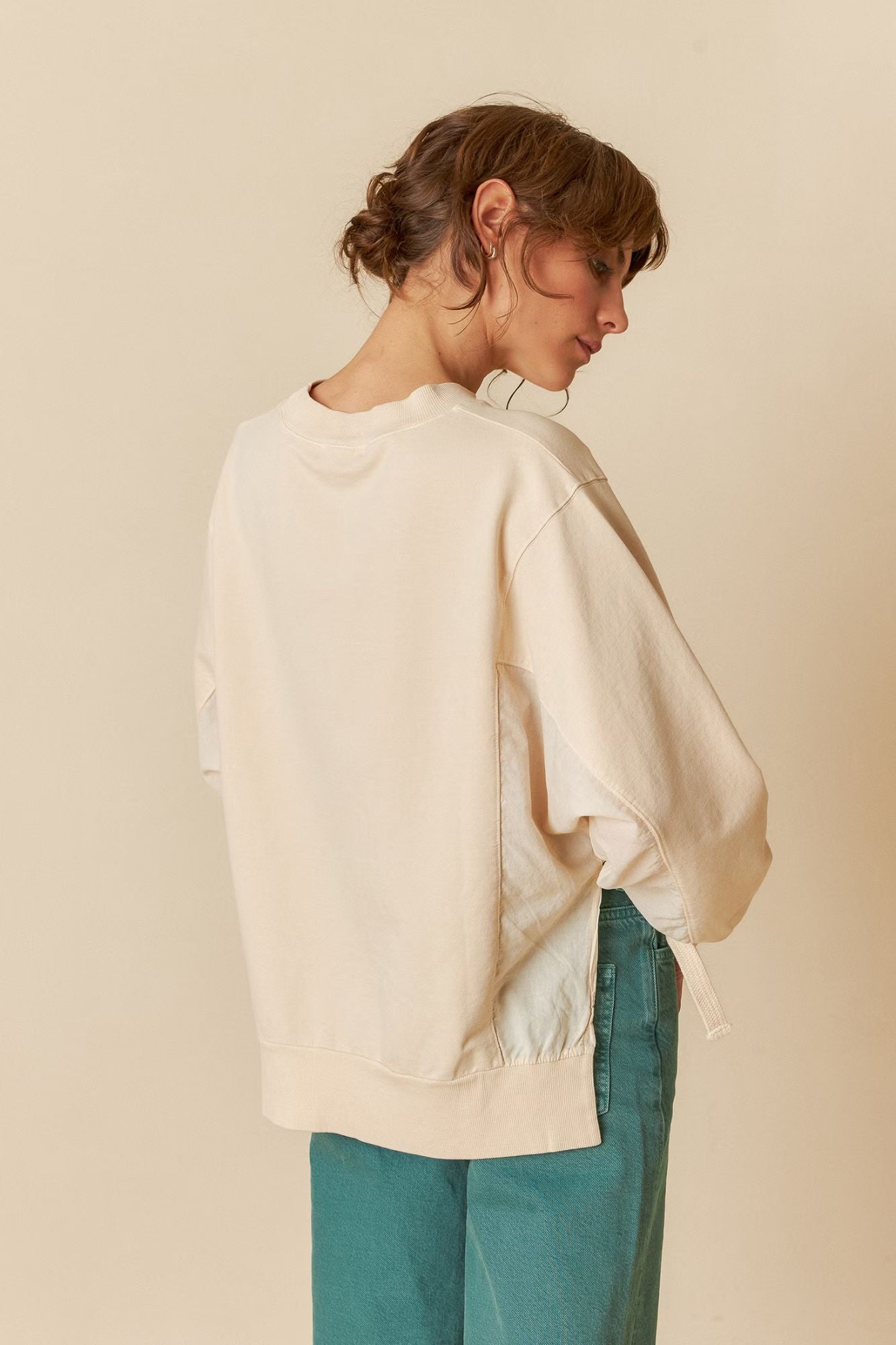 Cotton Sweatshirt With Ties