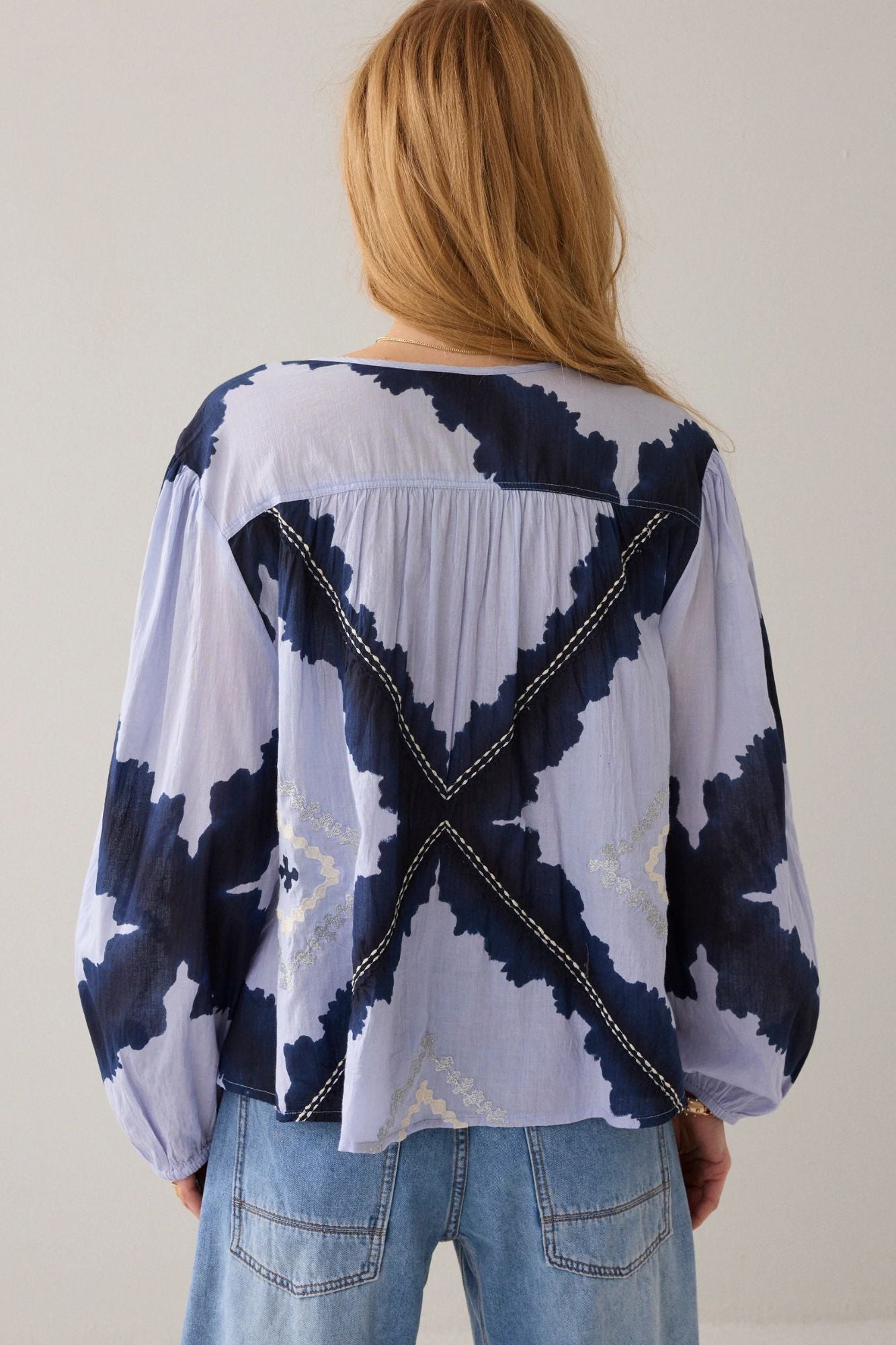 Tie-Dye Top in Cotton Voile