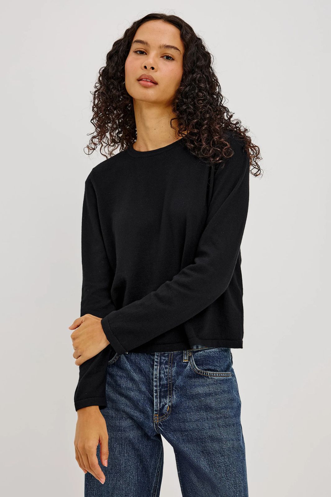 Cotton Cashmere Long Sleeve Tee