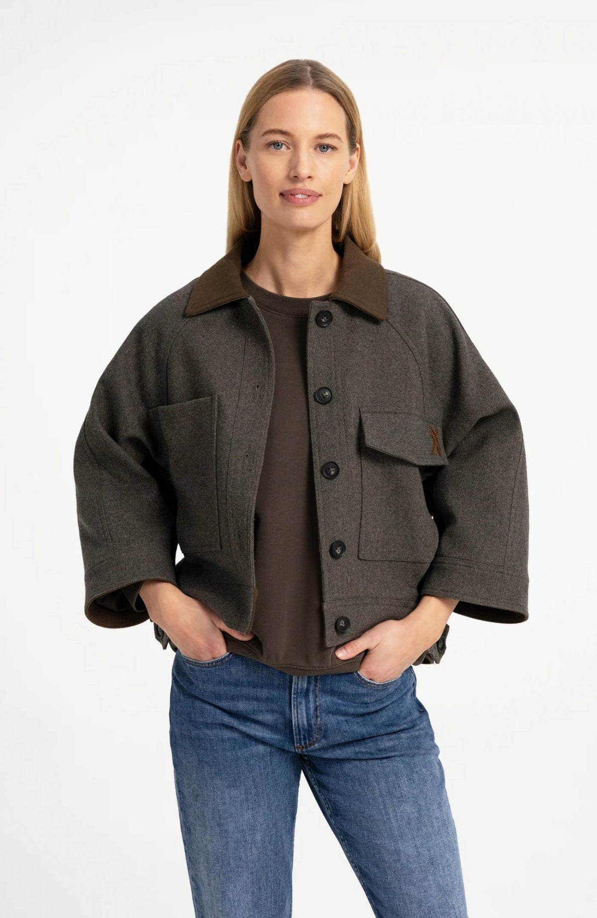Oversized Wool Mix Jacket