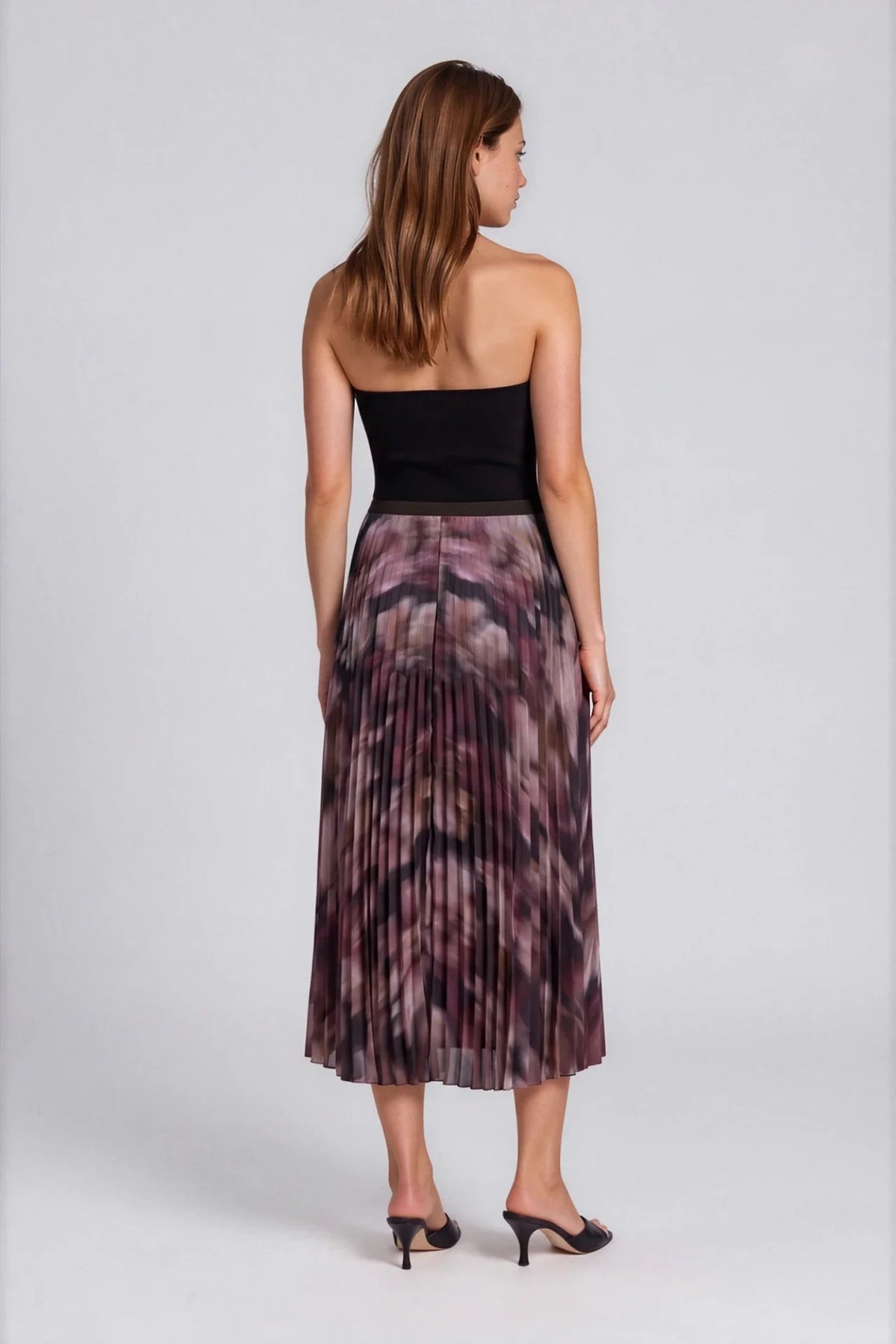 Autumn Bloom Pleated Skirt