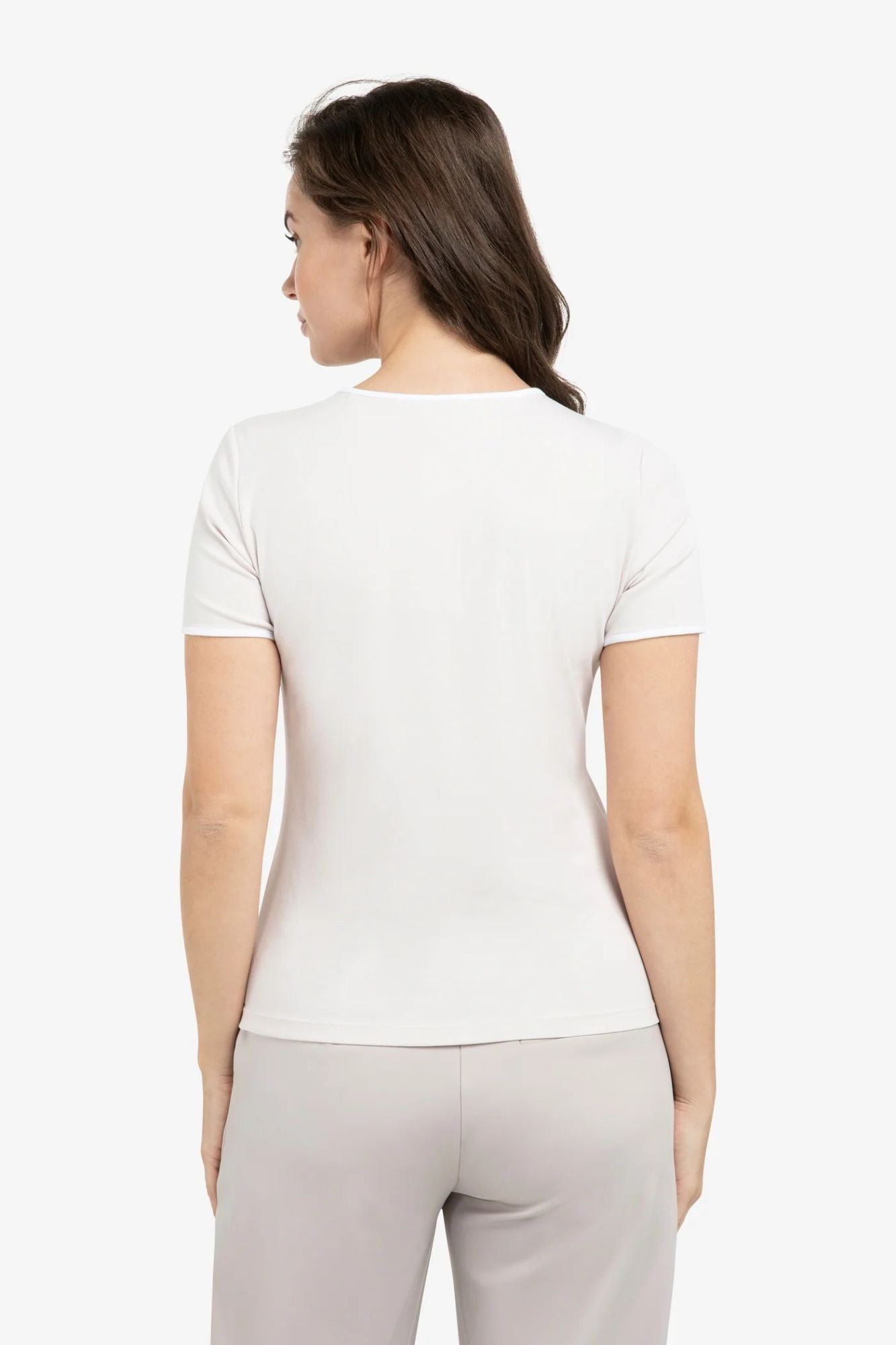 T-Shirt With Contrast Binding