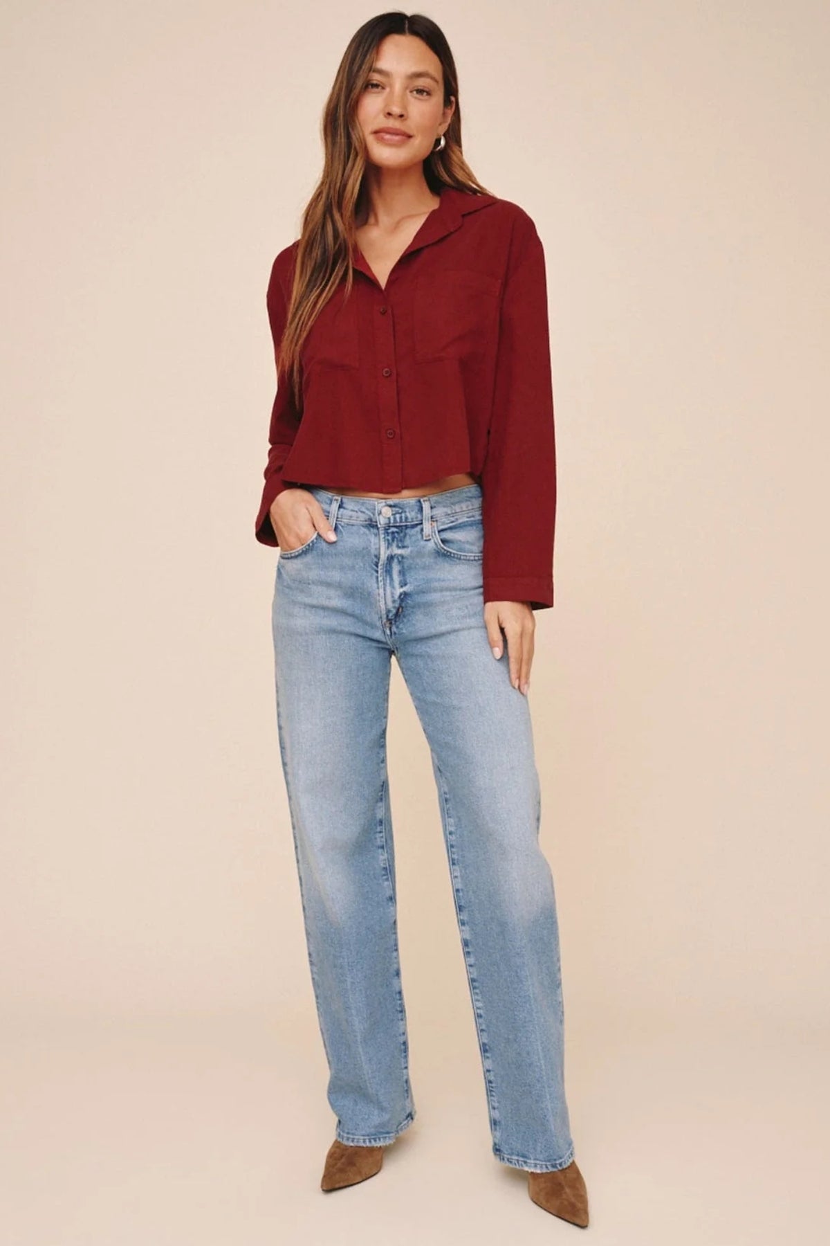 Cropped Button Down