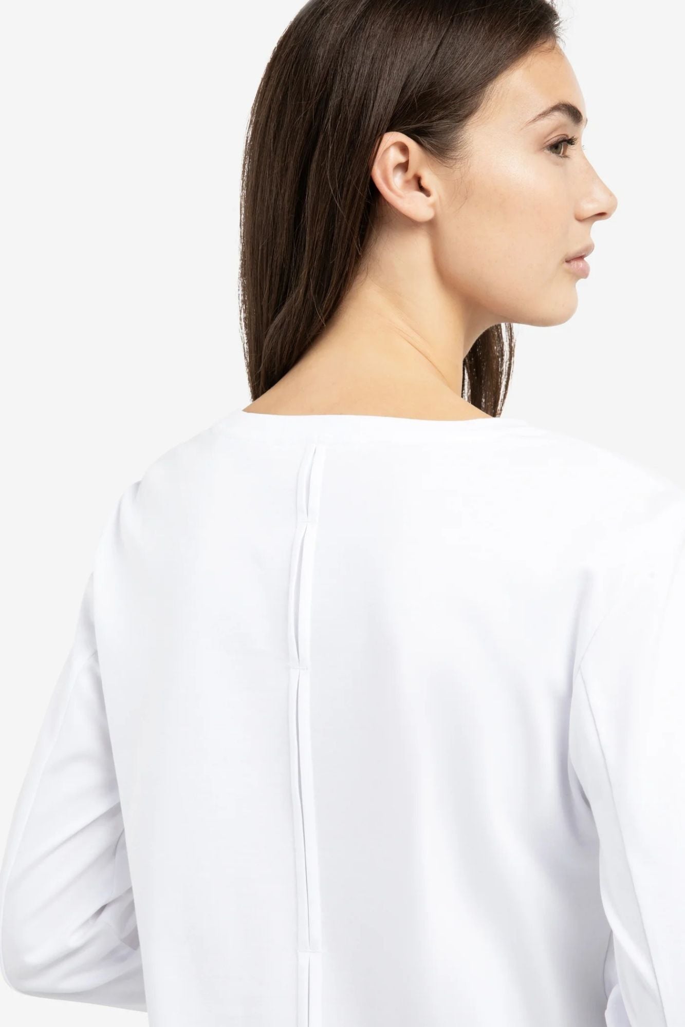 Long Sleeve Jersey Top with Woven Cuffs