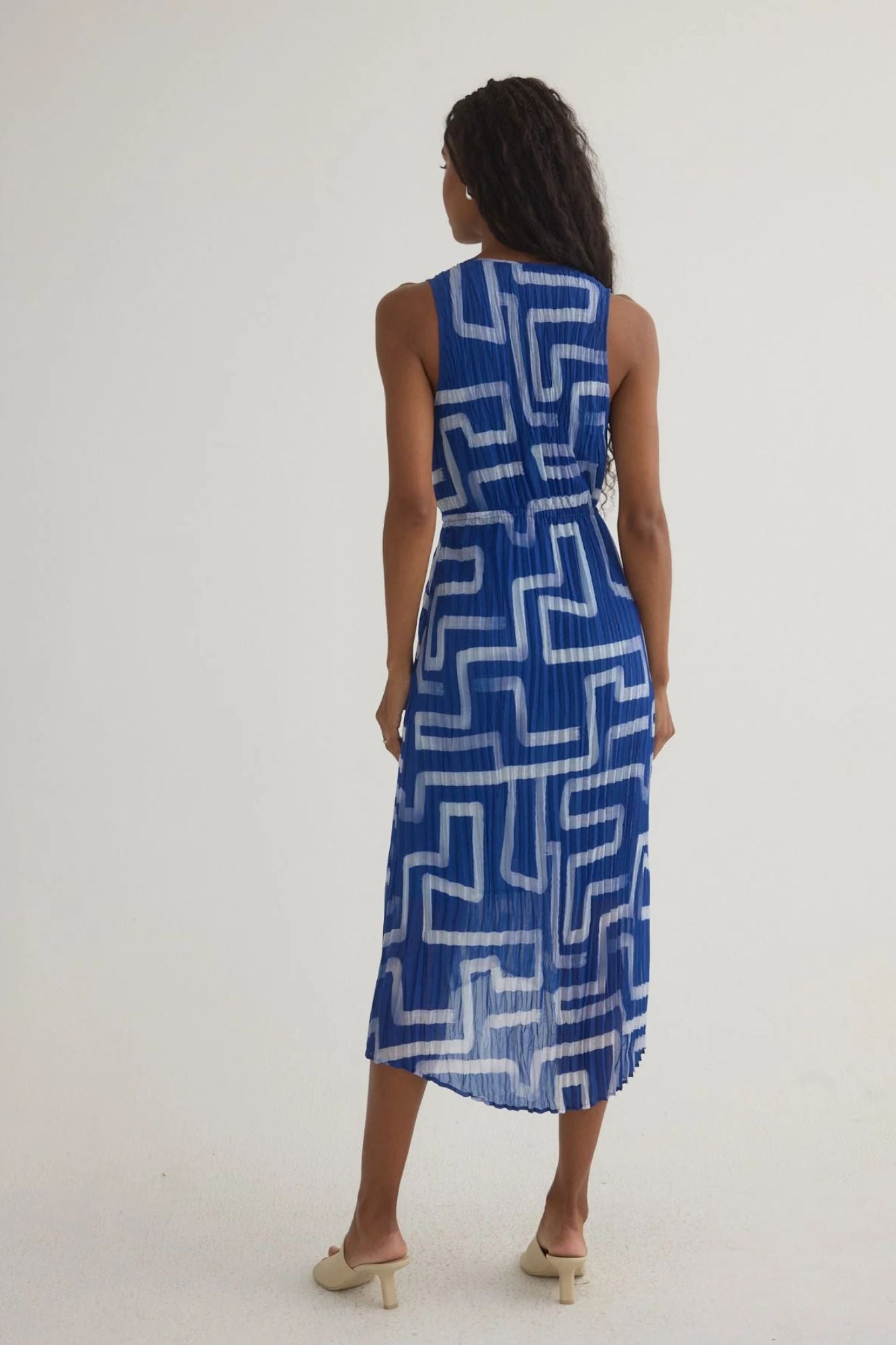 High Low Pleated Dress