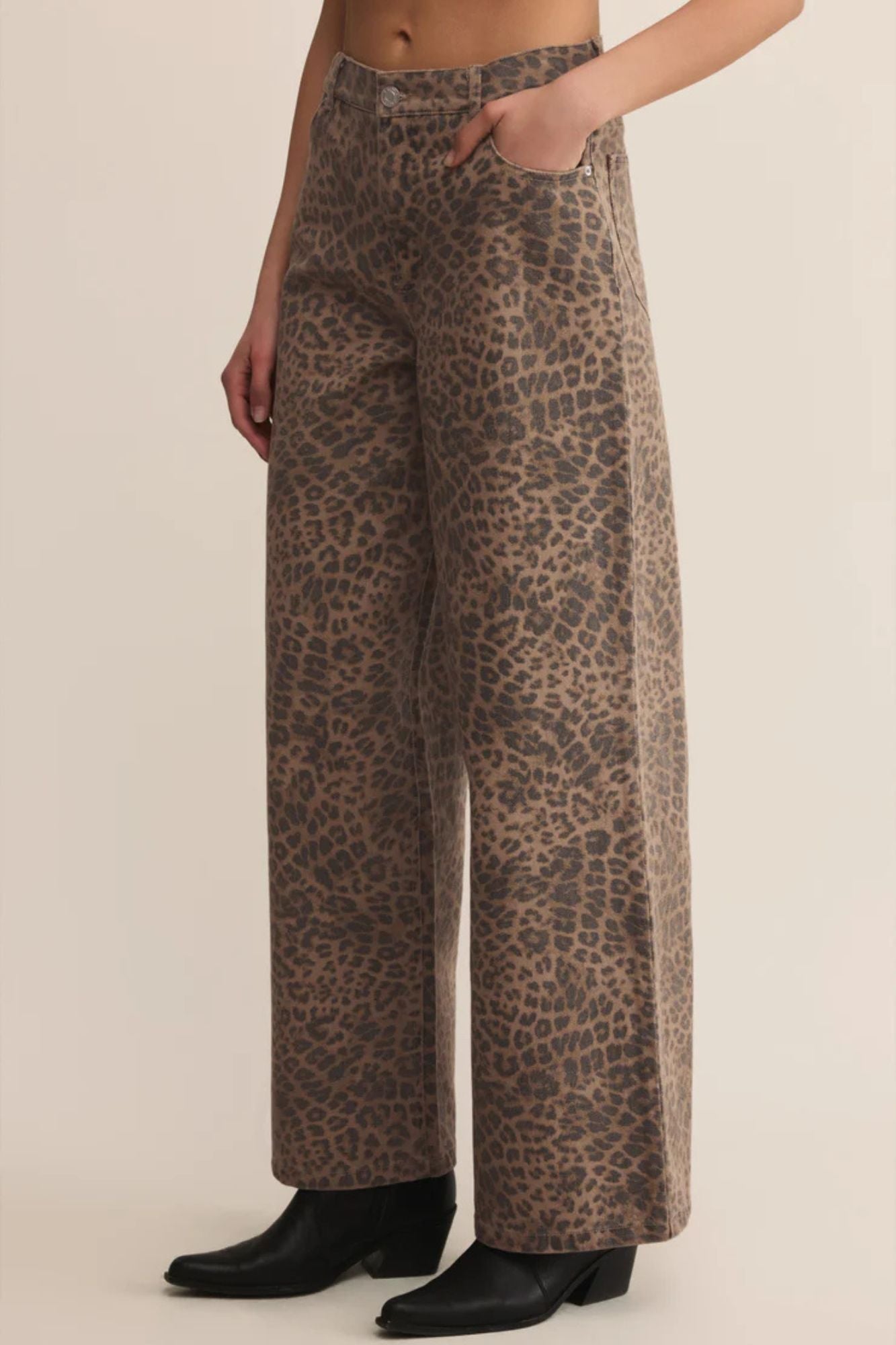 Marli Denim Leopard Pant