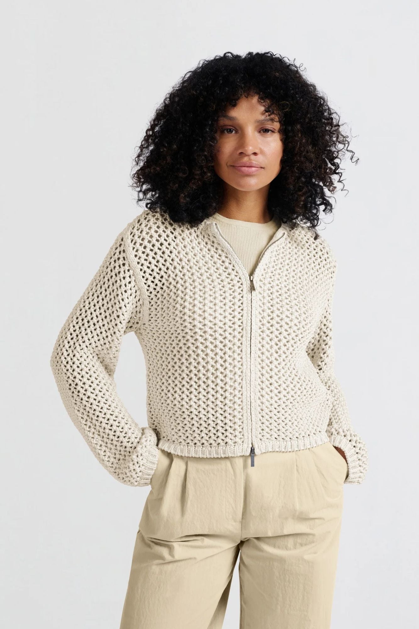 Summer Mesh Stitch Cardigan