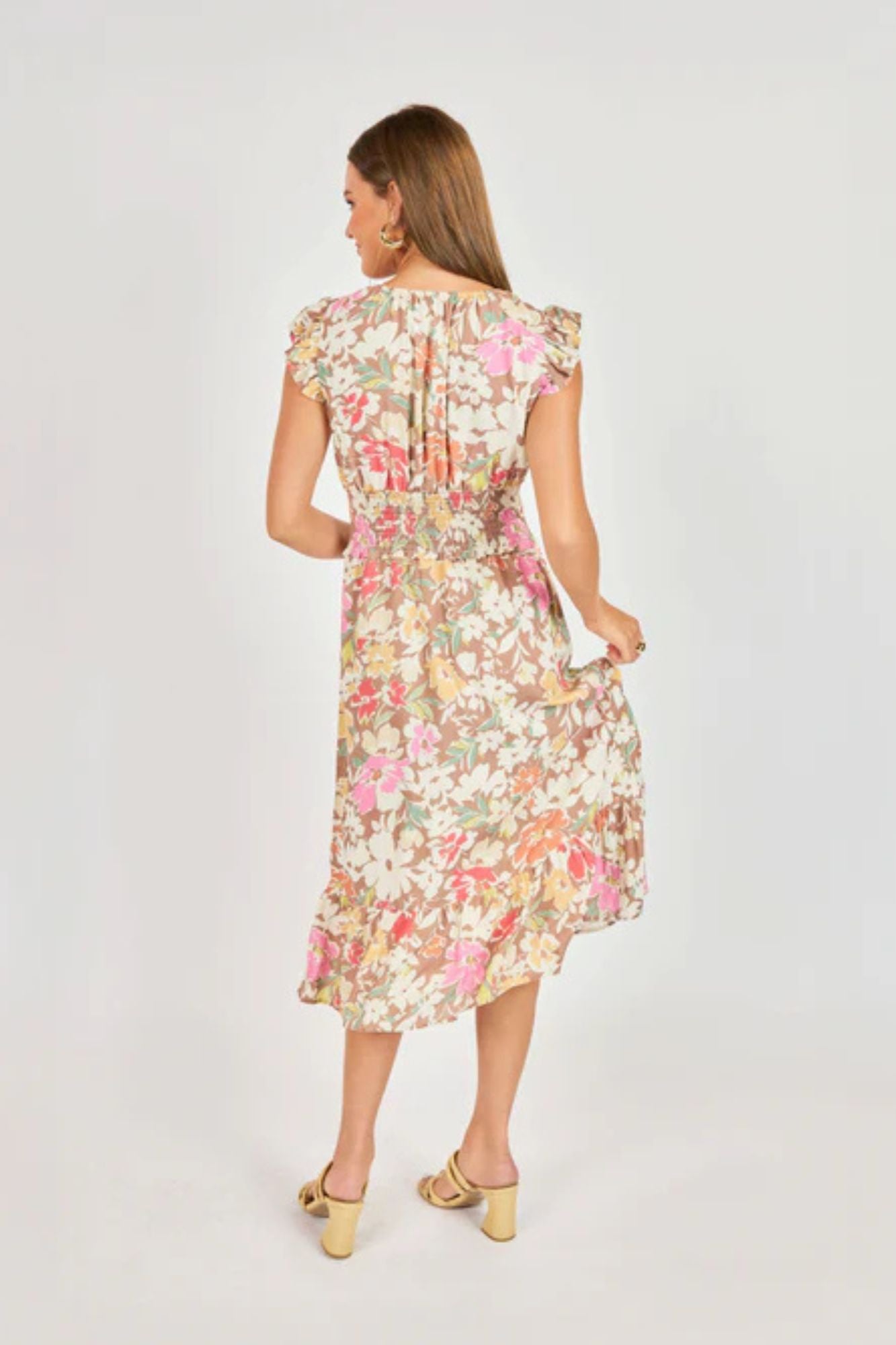 Floral Dunes Midi Dress