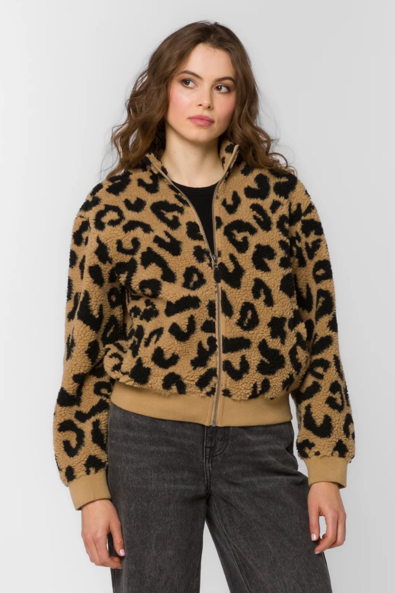 Aggie Cheetah Fuzz Jacket