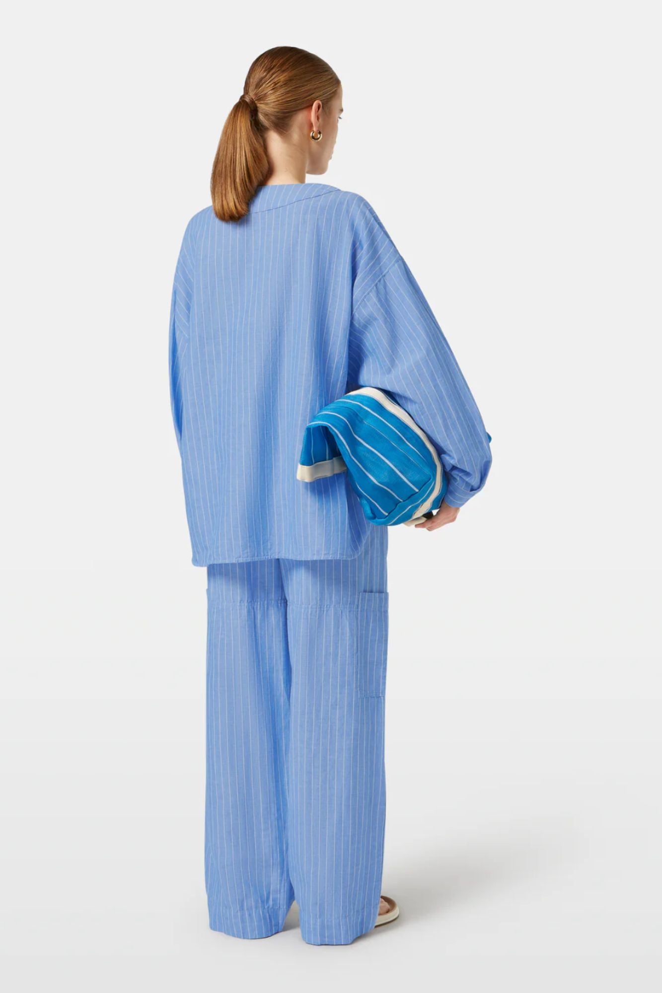 Cotton Linen Bib Shirt