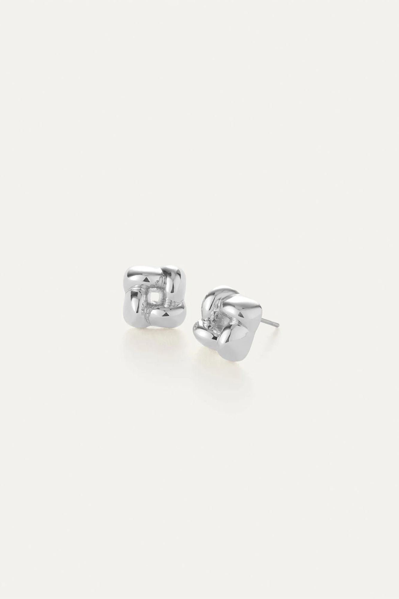 Mini Woven Square Earrings