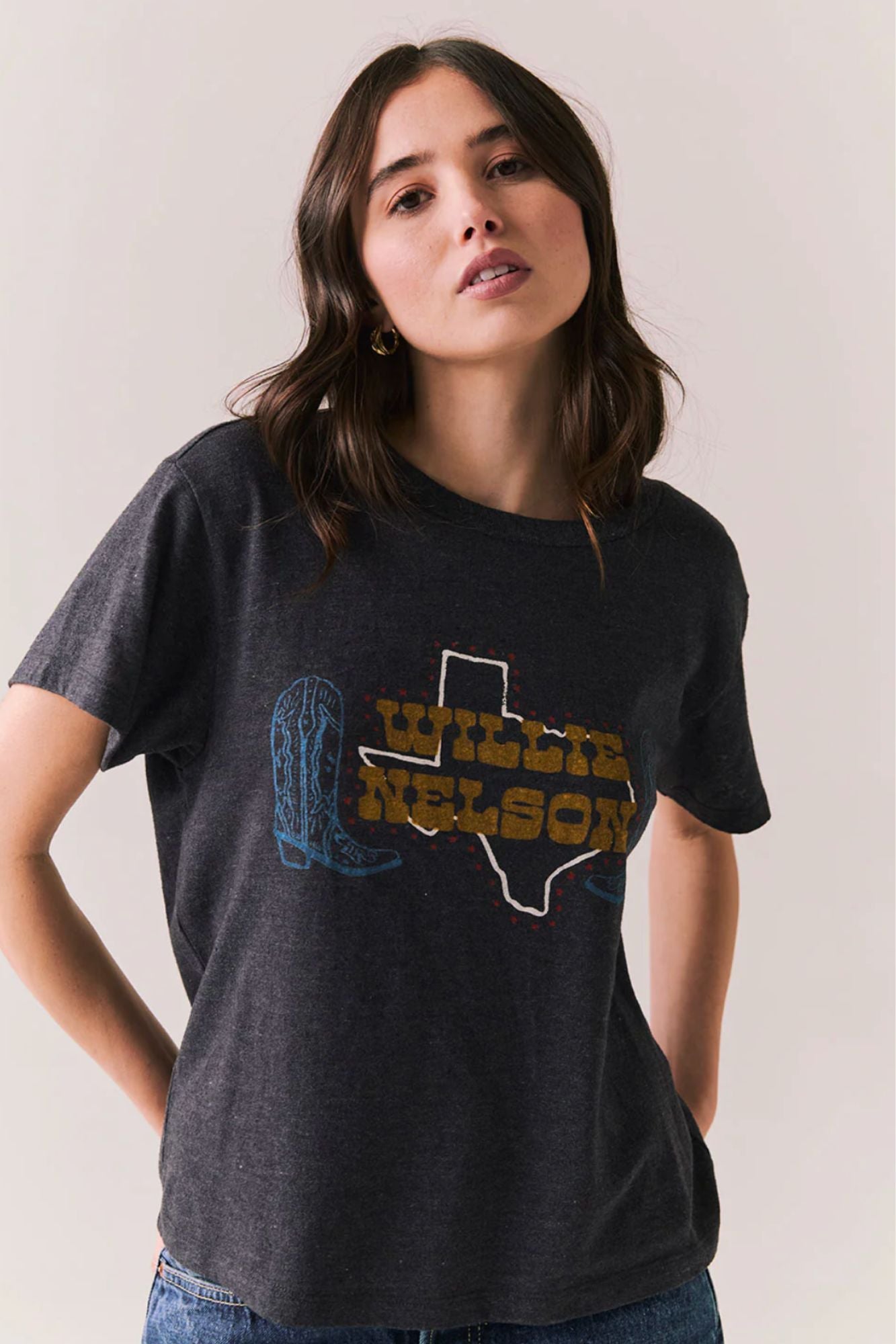 Willie Nelson Texas Boots Tee