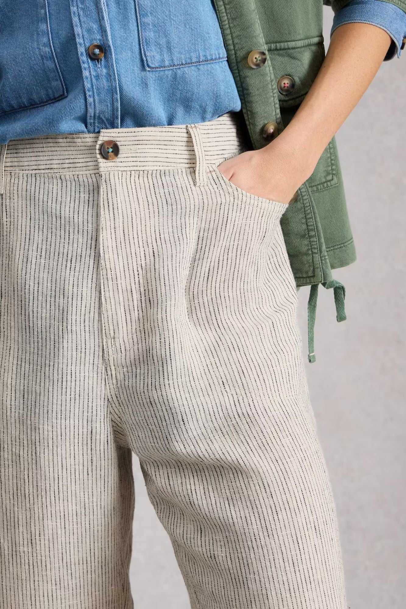 Tia Linen Wide Leg Crop