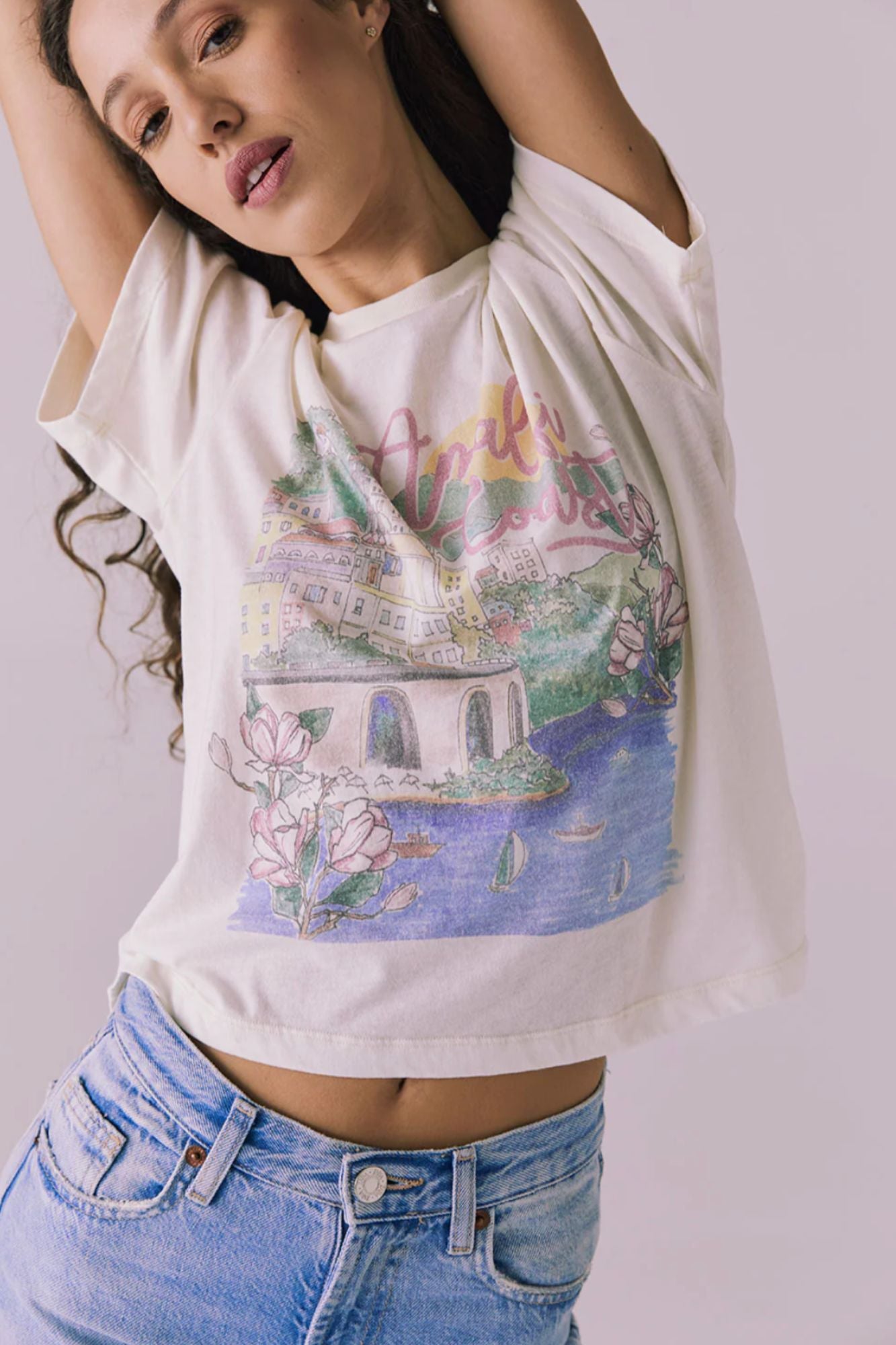 Amalfi Coast Floral Tee