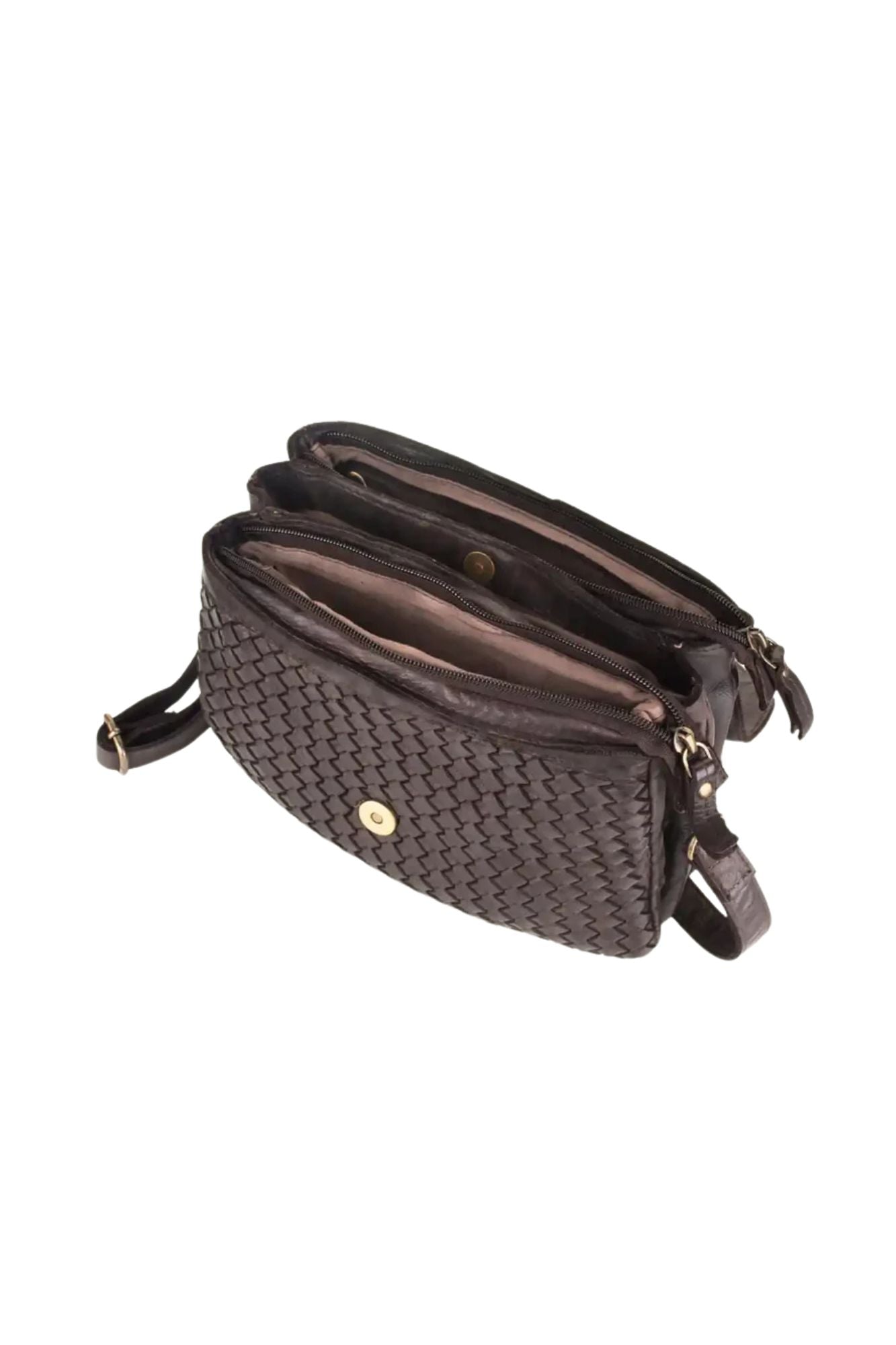 Amelie Woven Leather Crossbody/Clutch