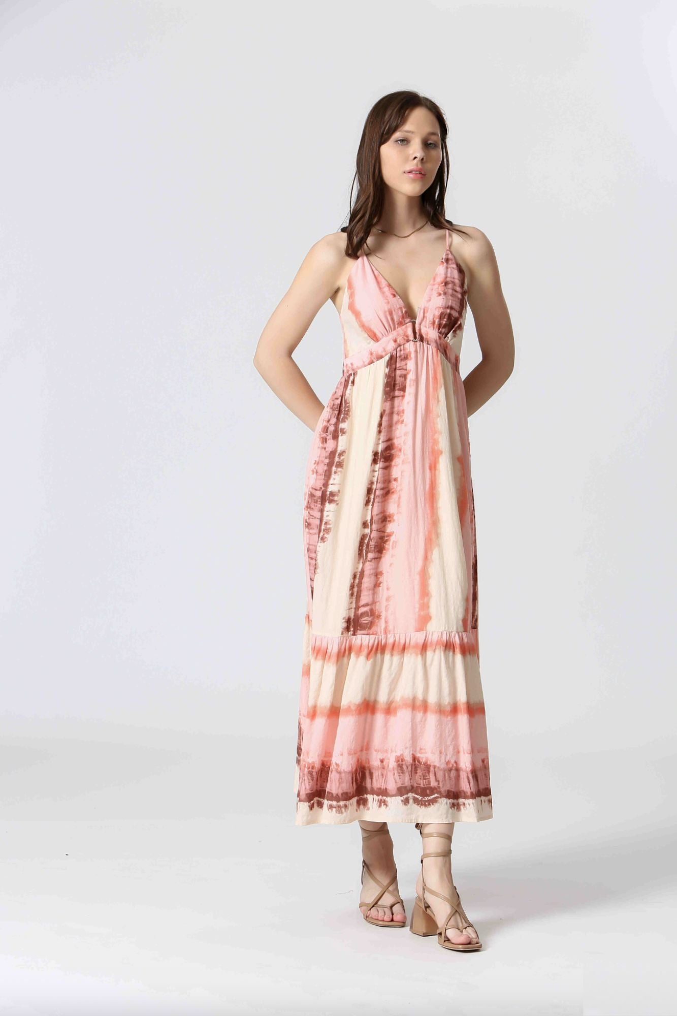Long Tie-dye Print Dress