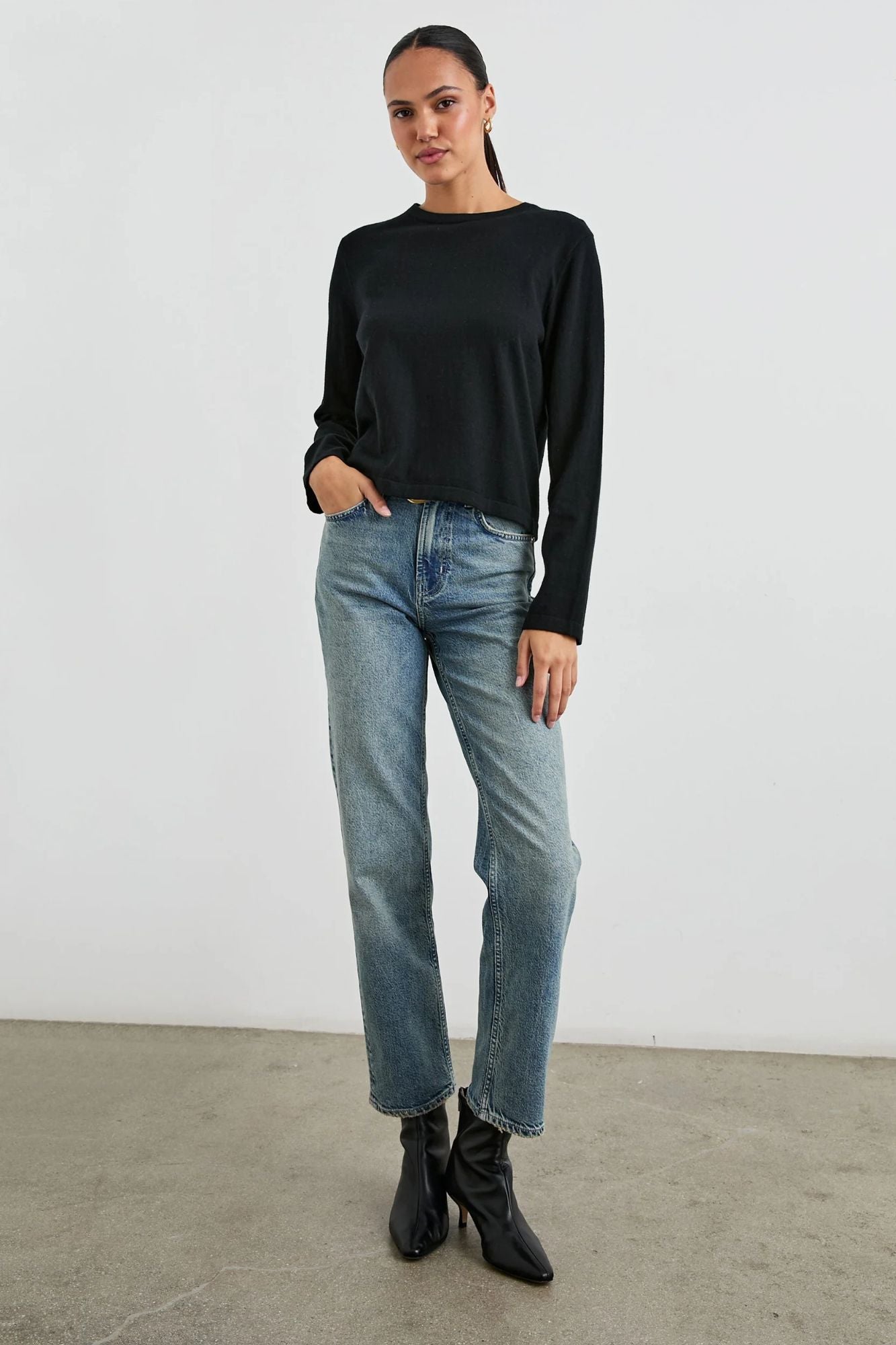 Cotton Cashmere Long Sleeve T-Shirt