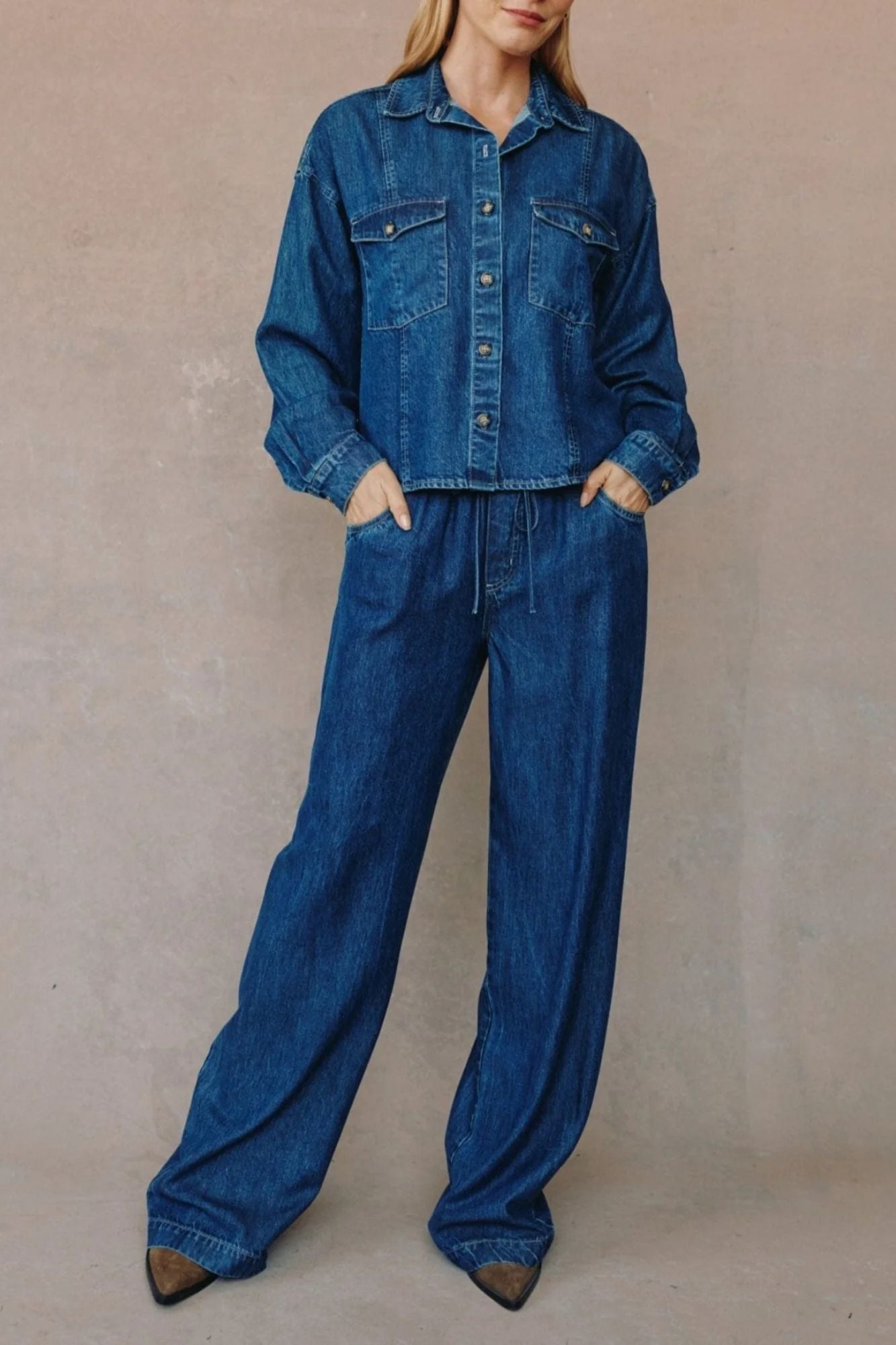 Seamed Flap Pocket Shacket