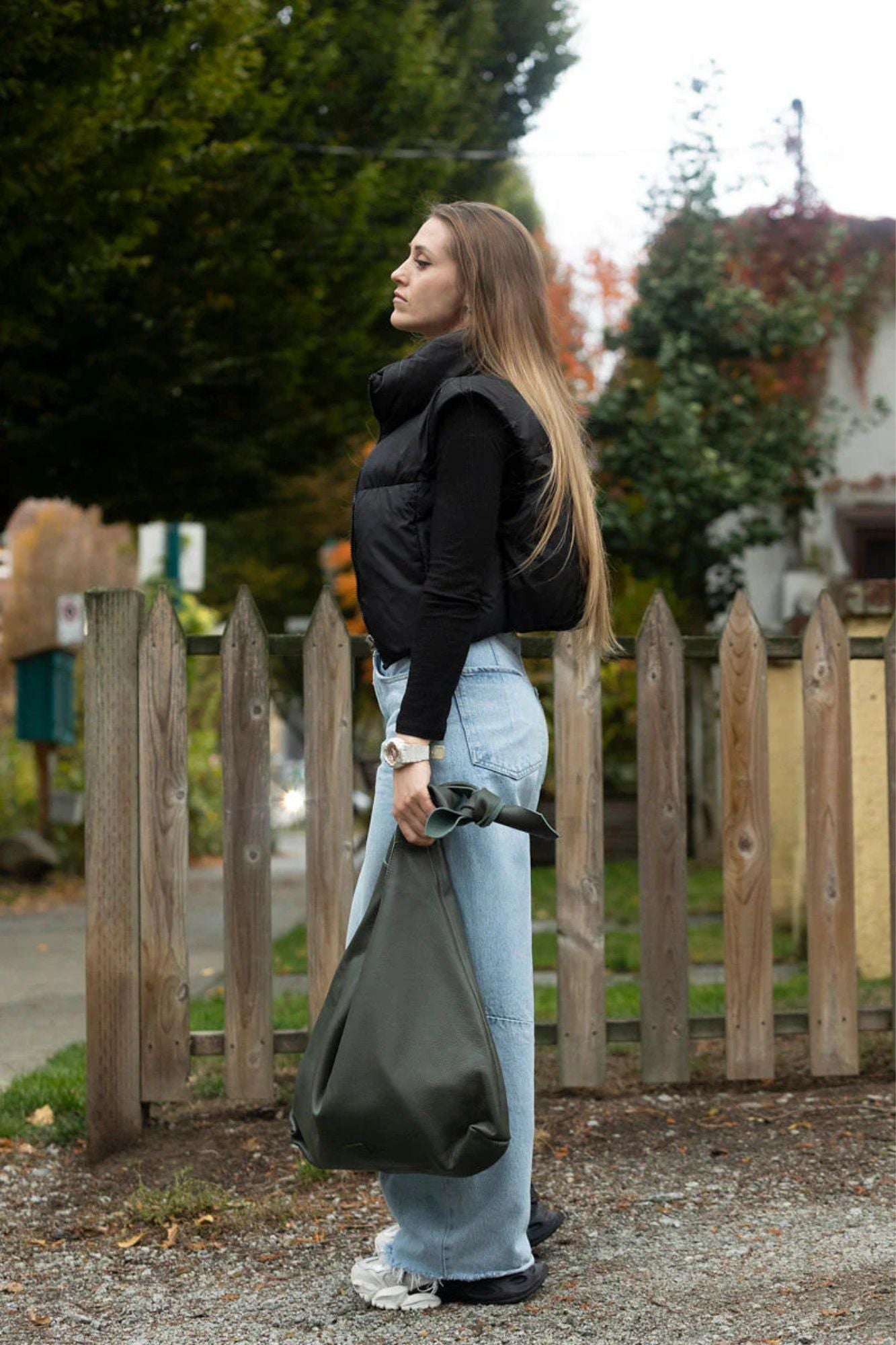 Knot Leather Shoulder Bag