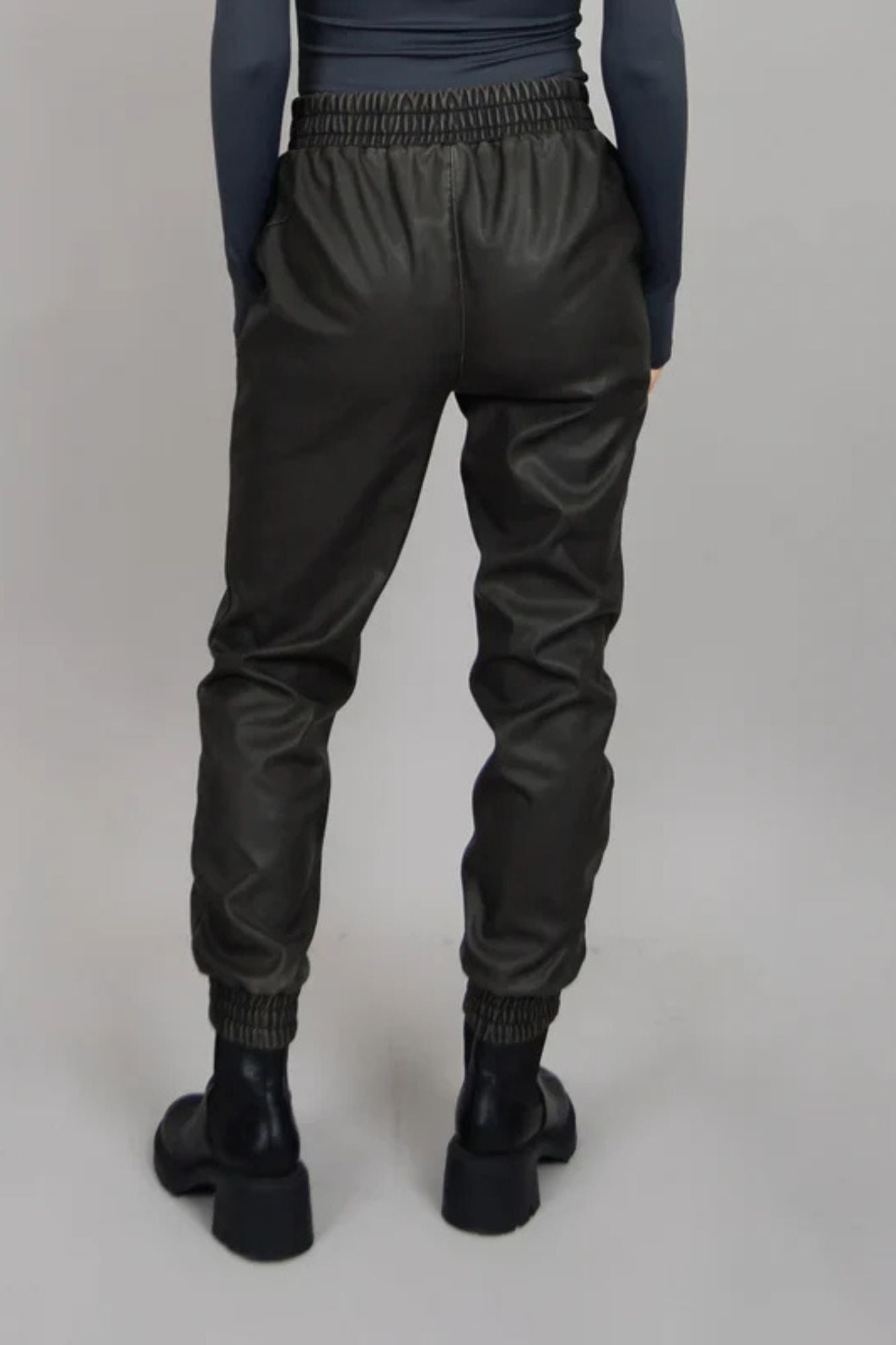 Jayly Faux Leather Jogger