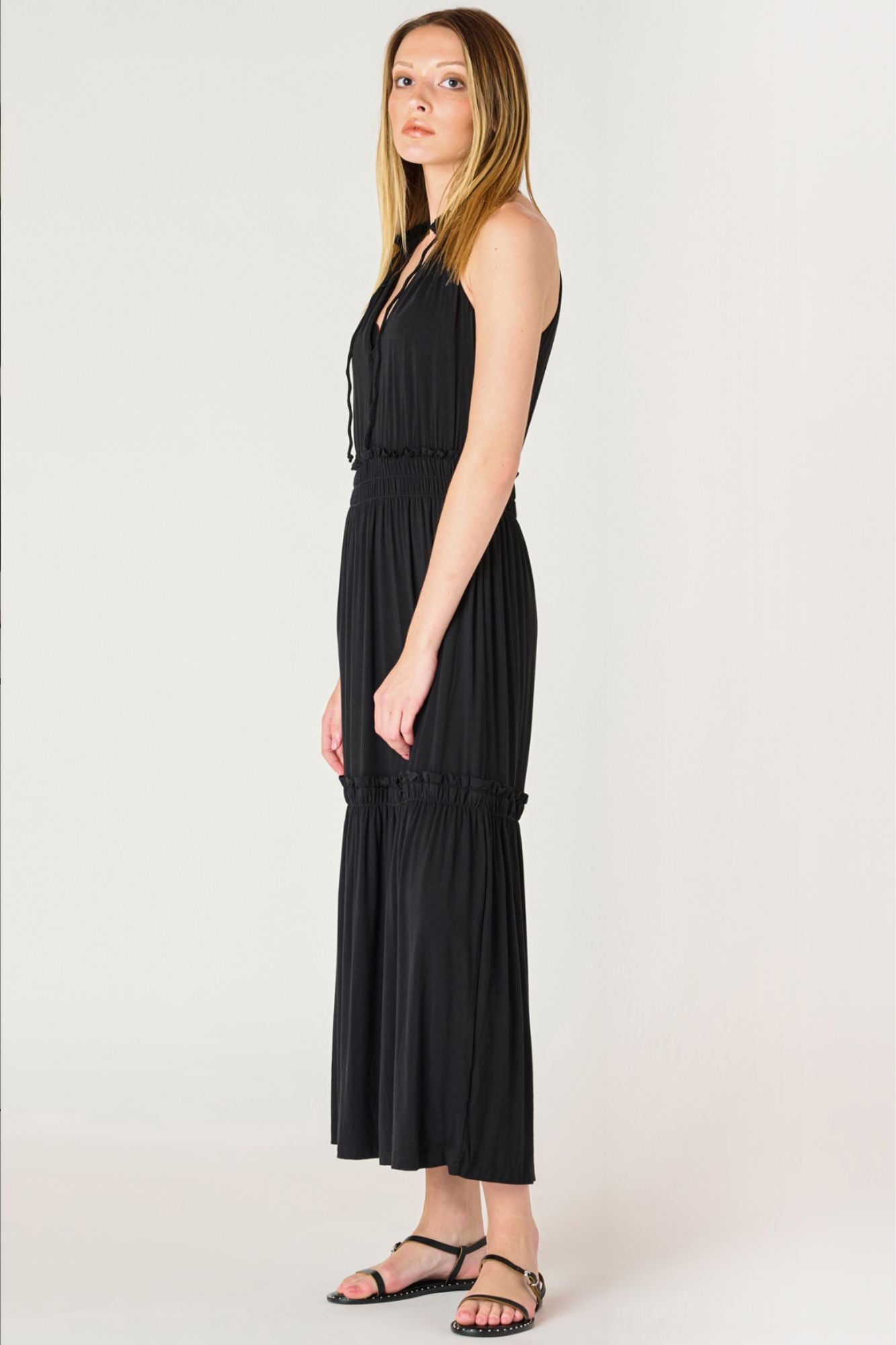 Soft Tiered Midi Dress
