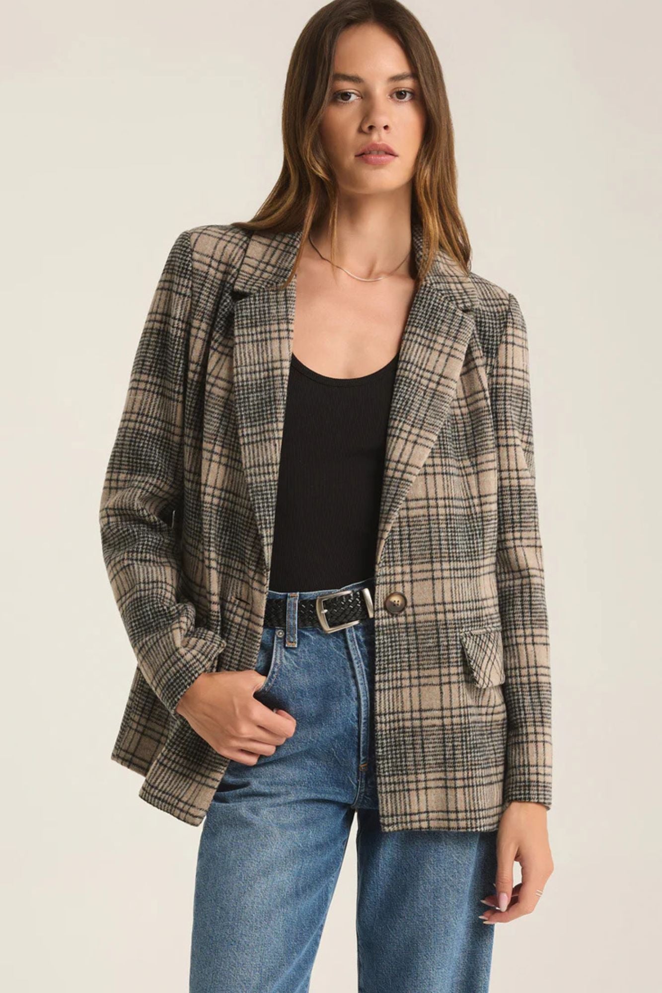 Kingston Relaxed Plaid Blazer