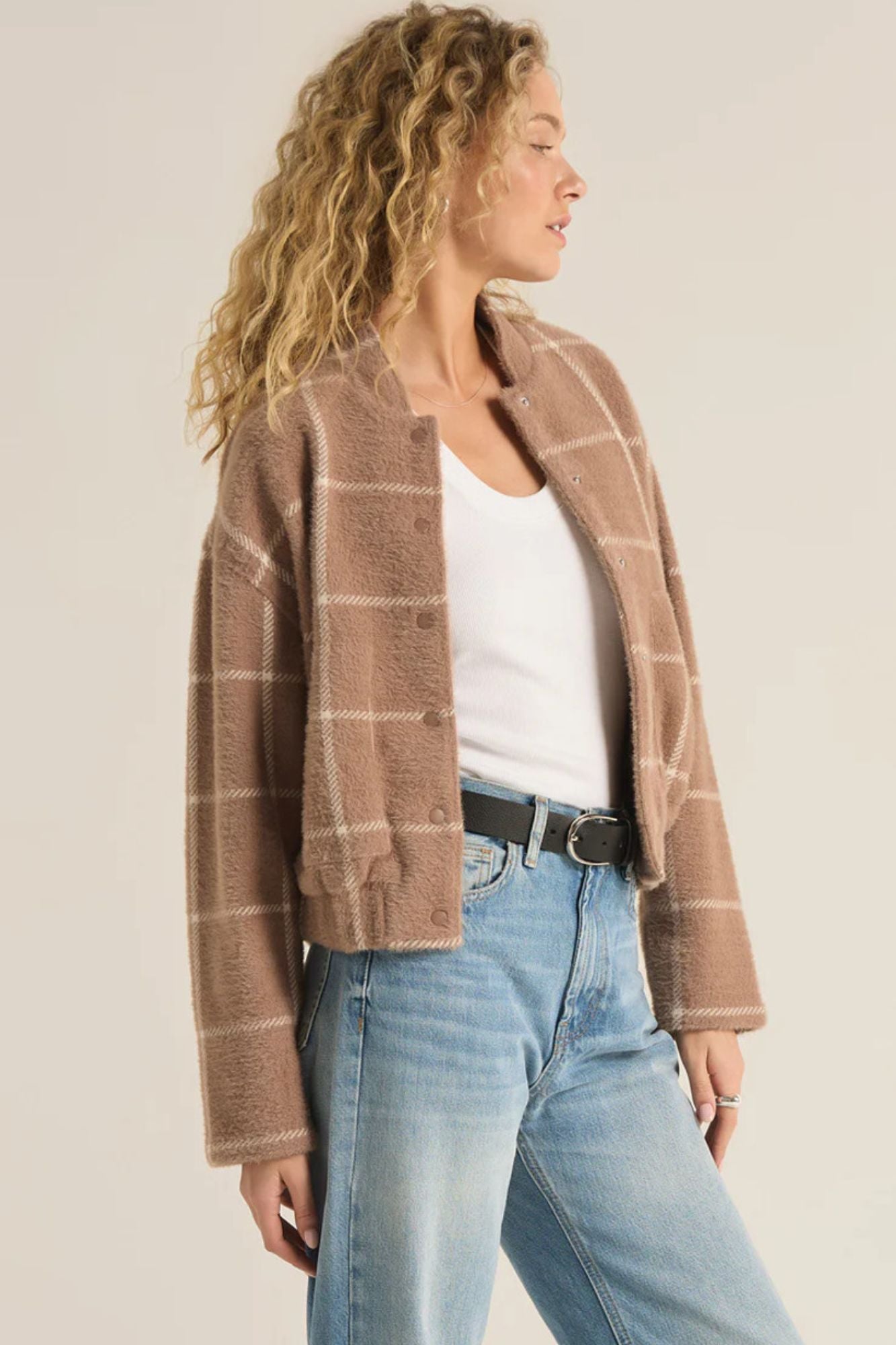 Lex Plaid Bomber Jacket