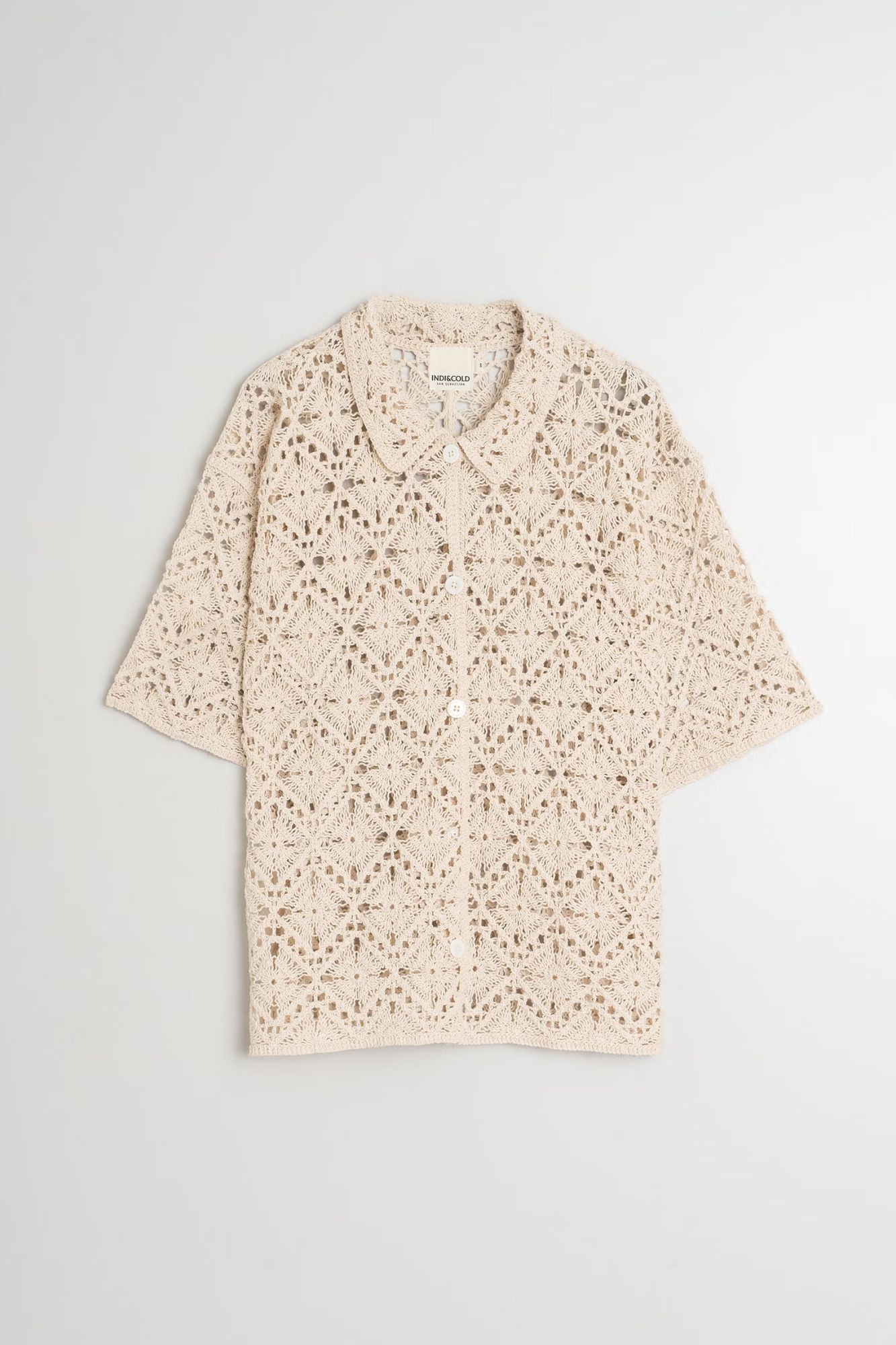 Short-Sleeve Crochet Jacket