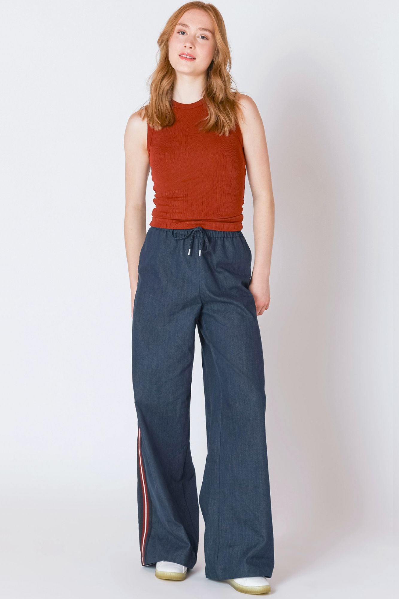 Side Stripe Wide Leg Jean