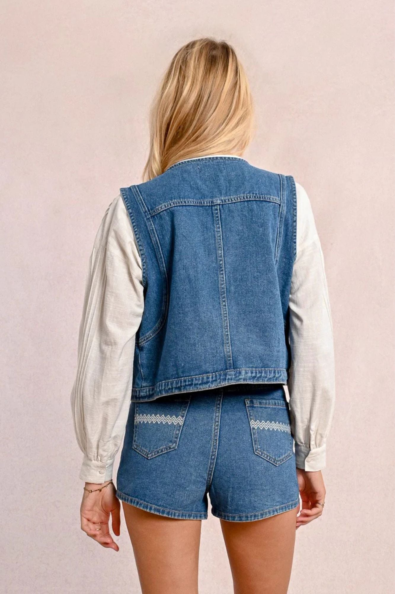 Clover Denim Vest