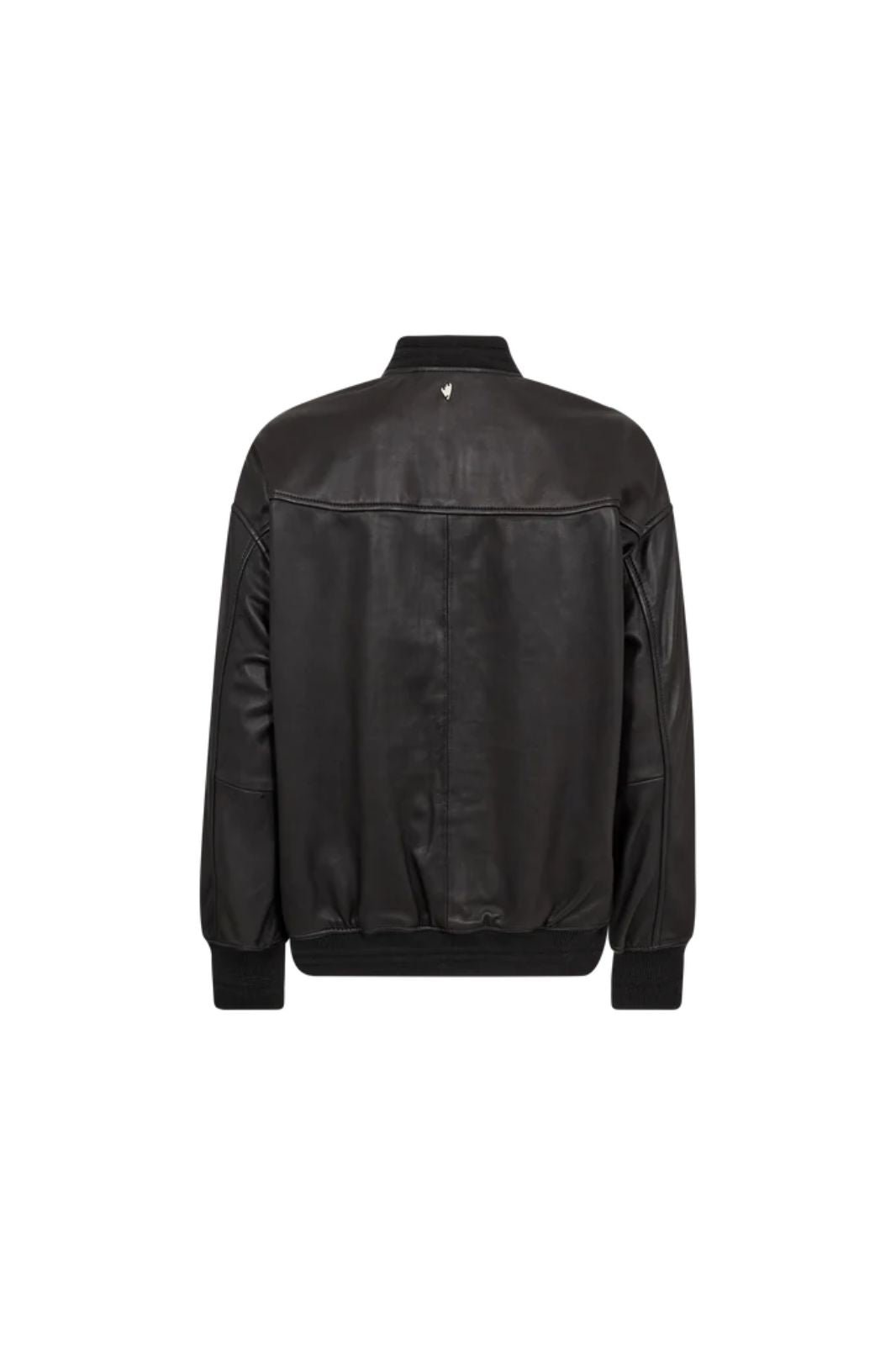 Ruby Leather Bomber Jacket